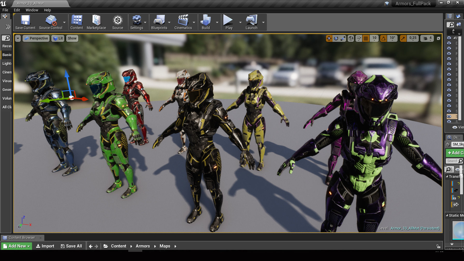 Sci-Fi Armor 10 Low-poly 3D model_23