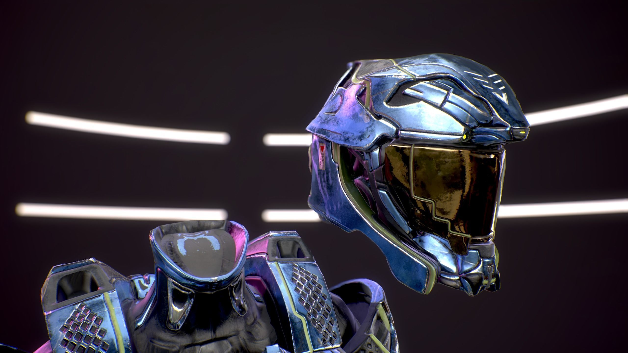 Sci-Fi Armor 10 Low-poly 3D model_26