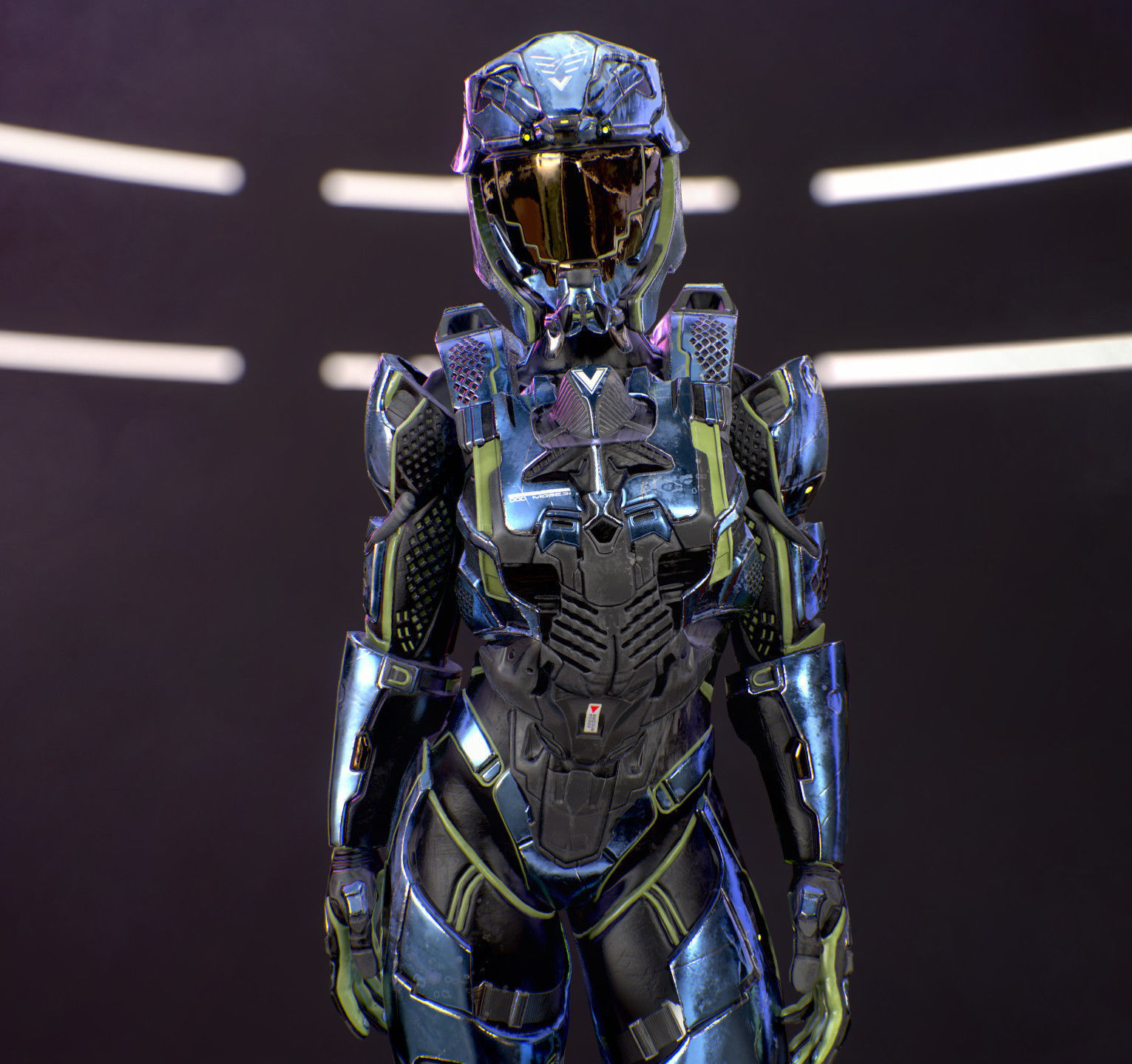 Sci-Fi Armor 10 Low-poly 3D model_20