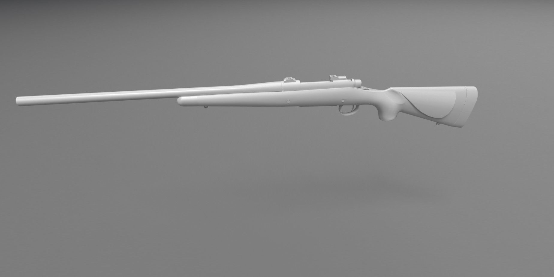 World War 2 Remington Rifle 3D model_2