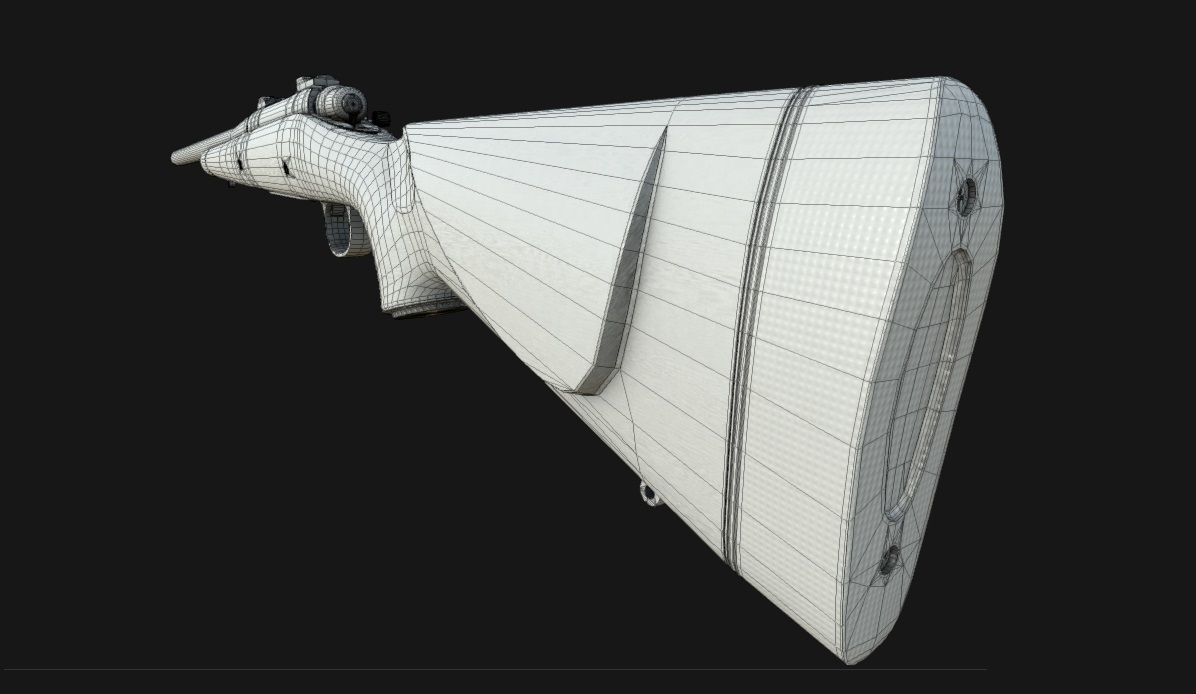 World War 2 Remington Rifle 3D model_11