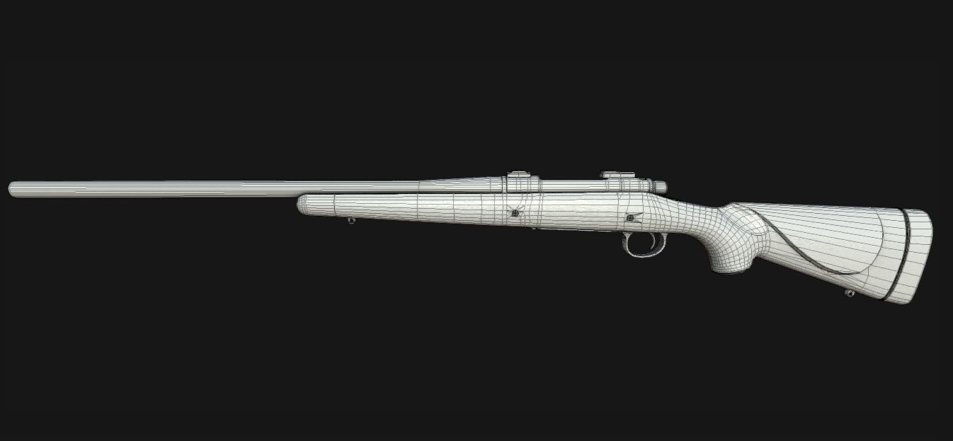 World War 2 Remington Rifle 3D model_7