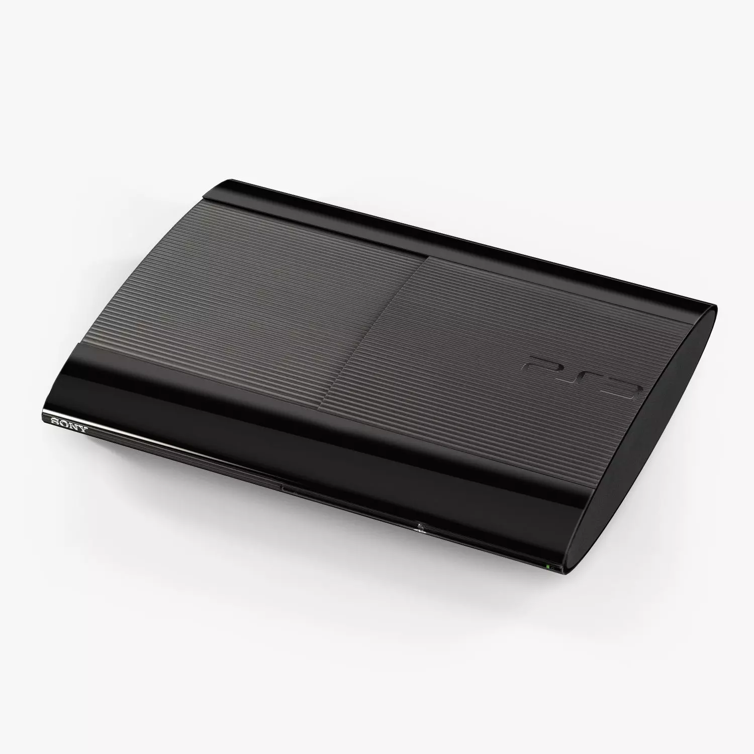 Sony PlayStation 3 Super Slim game console Low-poly 3D model_0