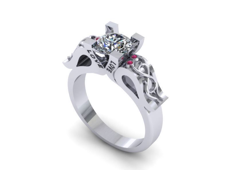 BULK-3DM-With Gems-RING 40 Files 3D print model_3