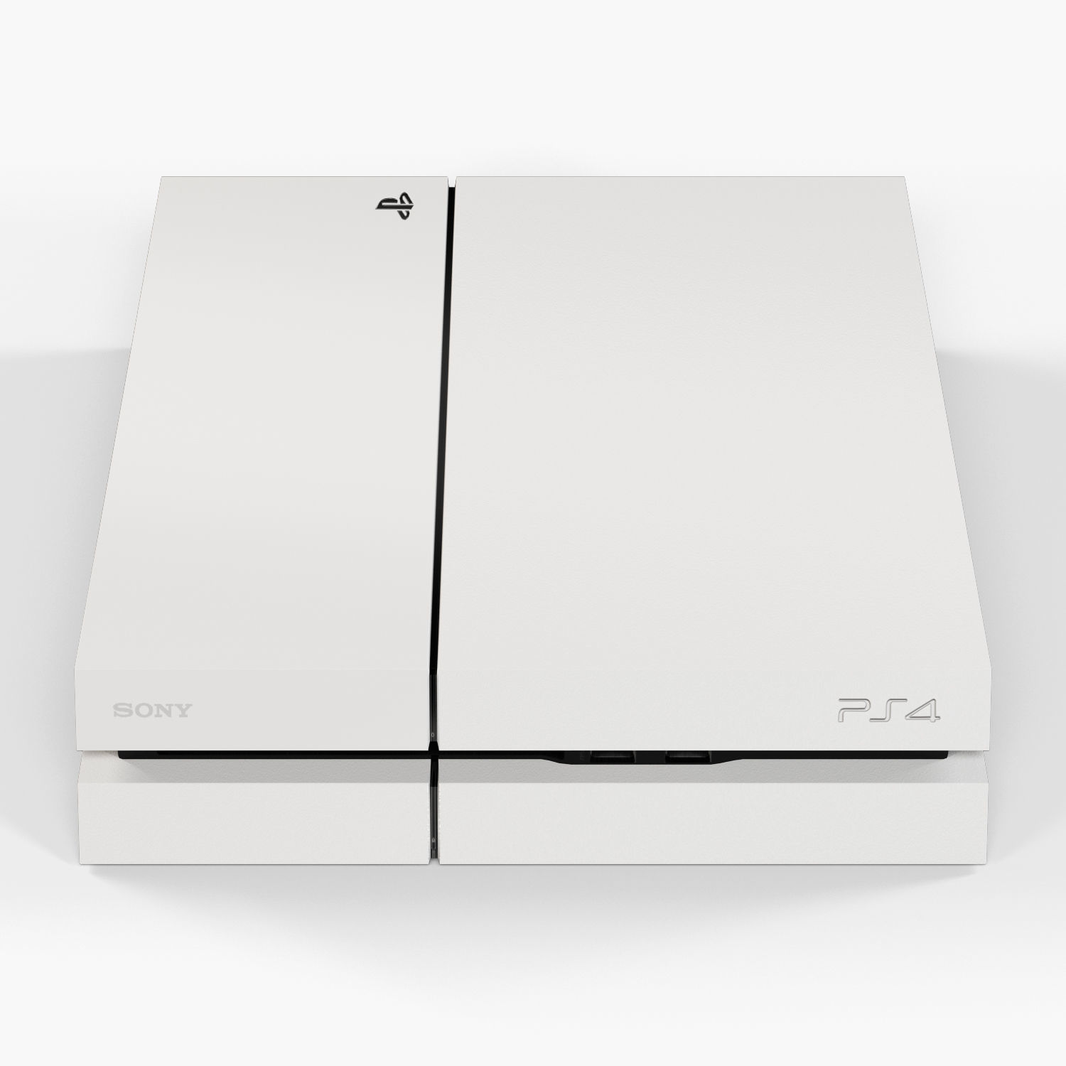 Sony PlayStation 4 White Low-poly 3D model_20