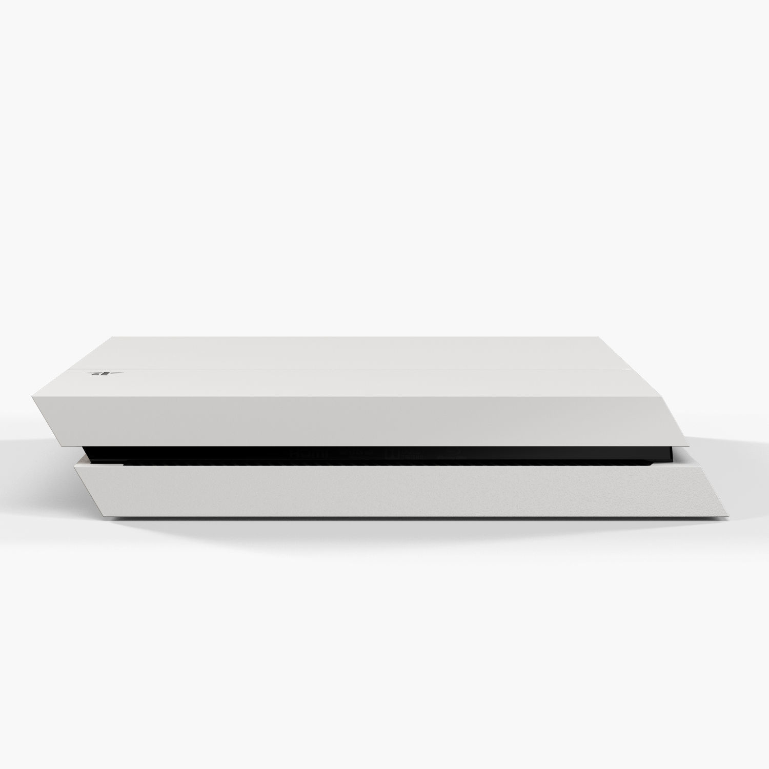 Sony PlayStation 4 White Low-poly 3D model_22