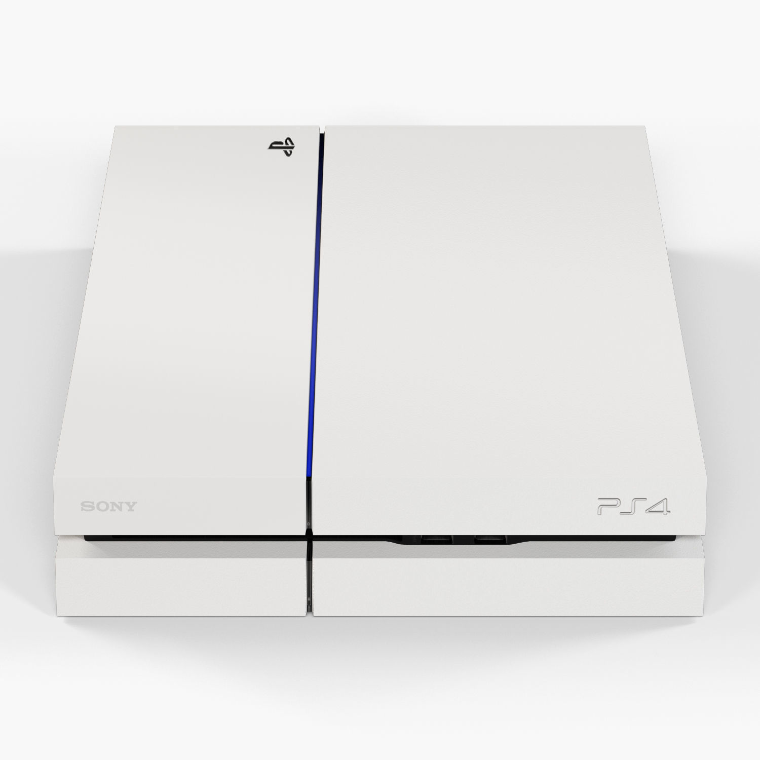 Sony PlayStation 4 White Low-poly 3D model_19
