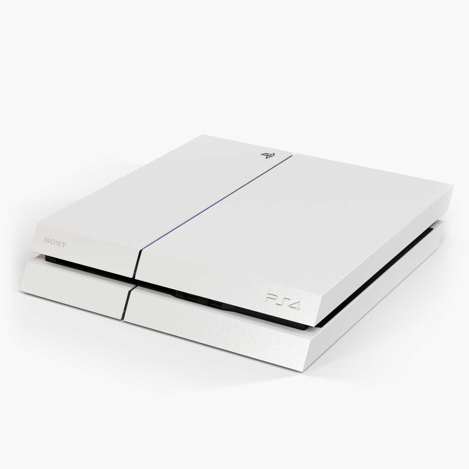 Sony PlayStation 4 White Low-poly 3D model_13