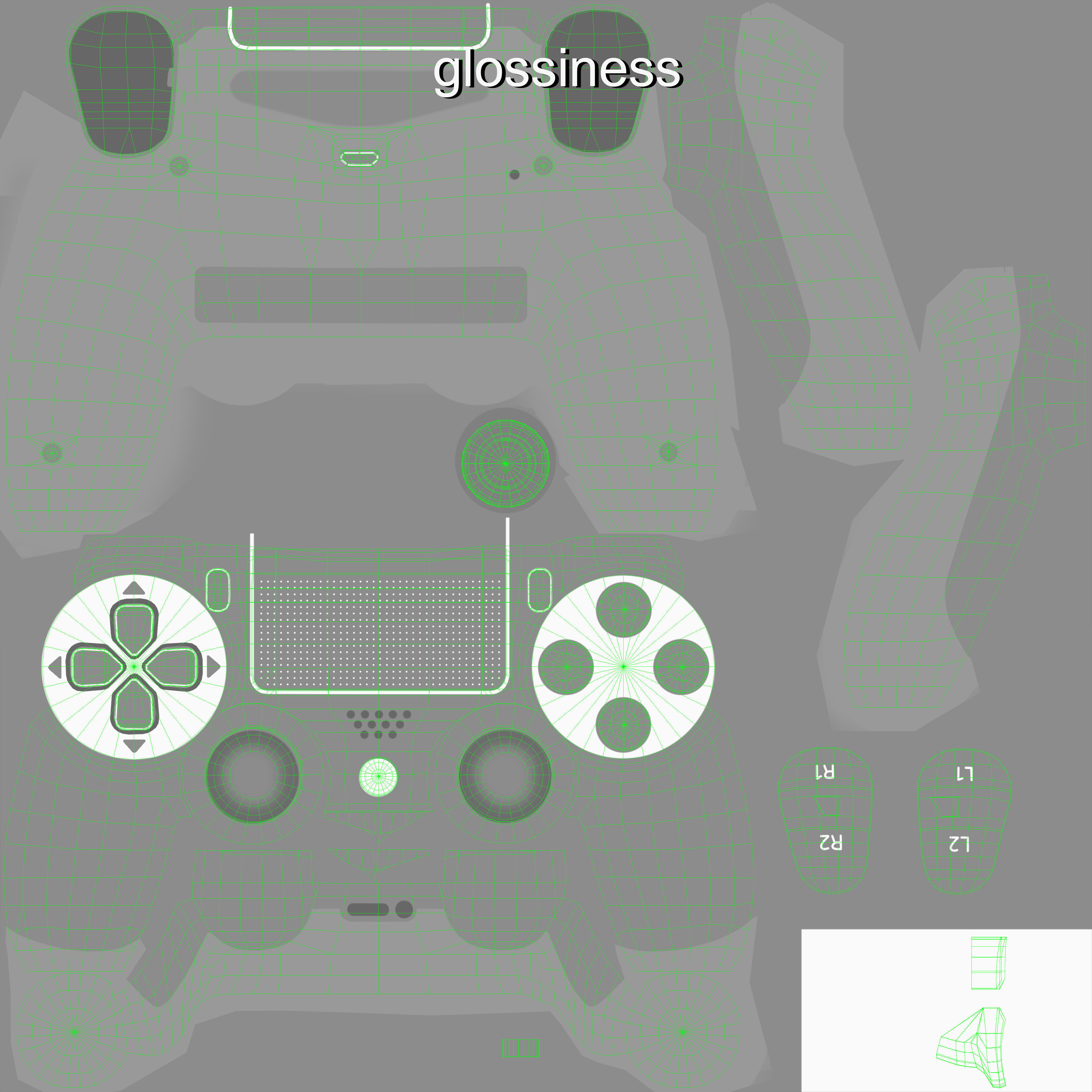 Sony PlayStation 4 Controller New Colors Low-poly 3D model_69