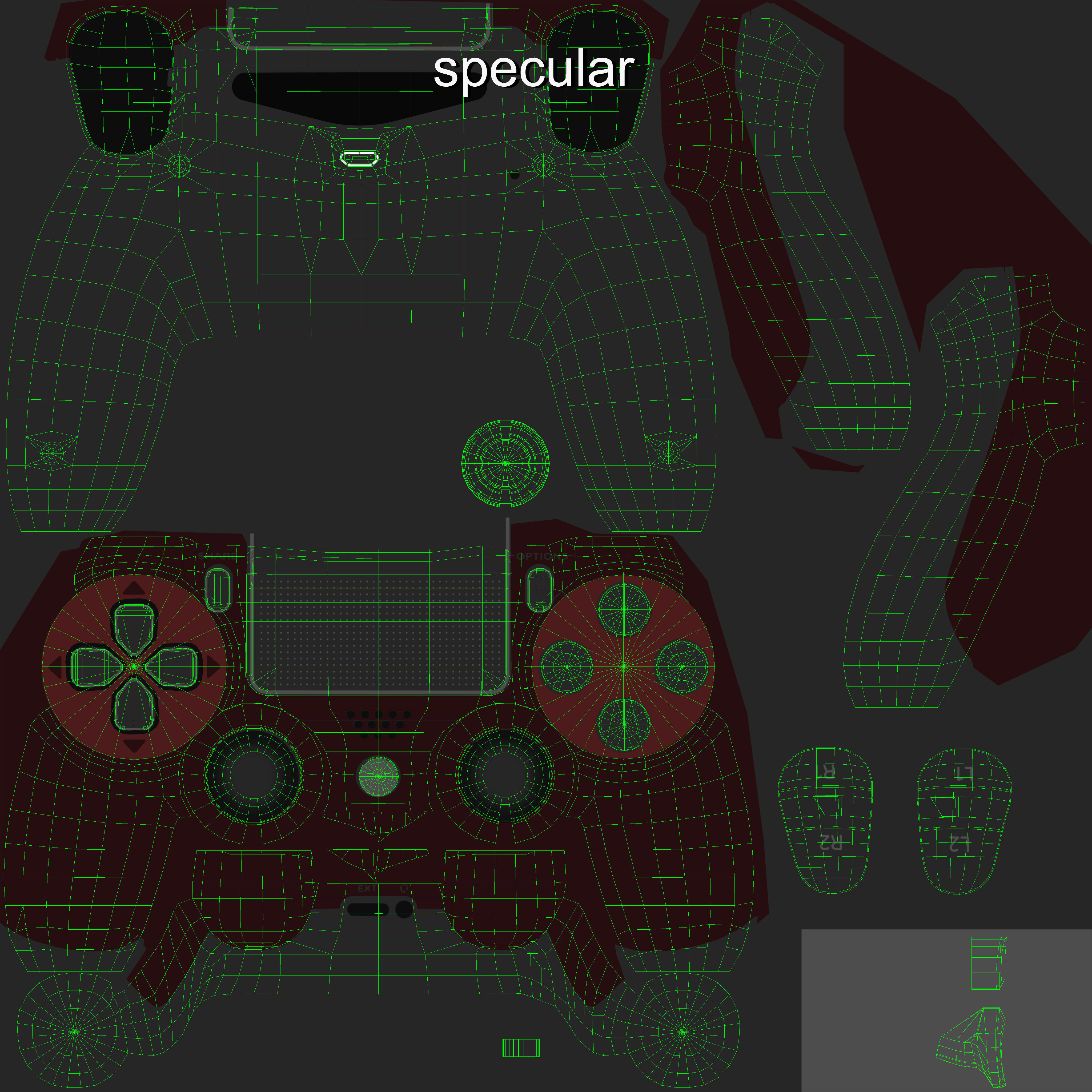 Sony PlayStation 4 Controller New Colors Low-poly 3D model_73