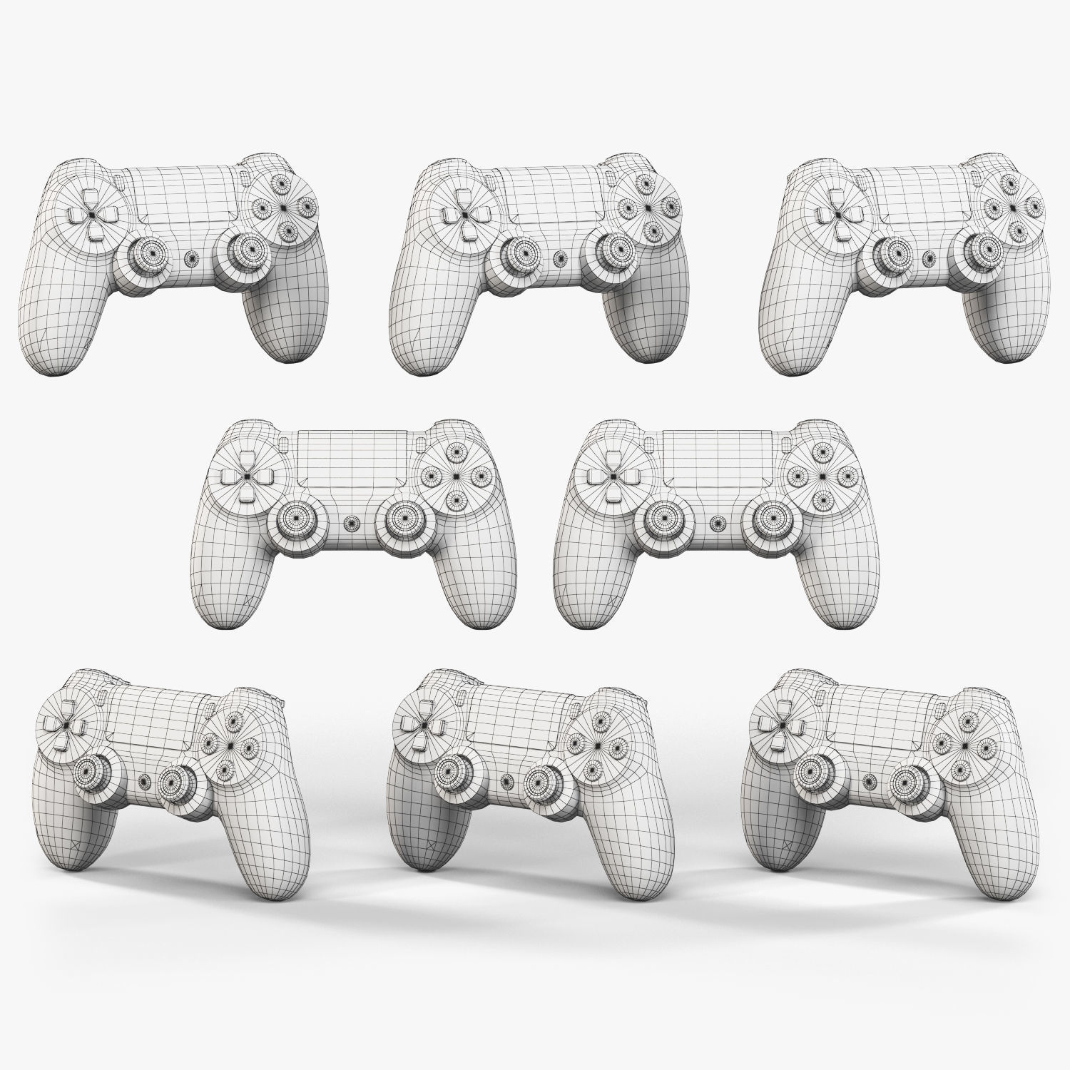 Sony PlayStation 4 Controller New Colors Low-poly 3D model_57