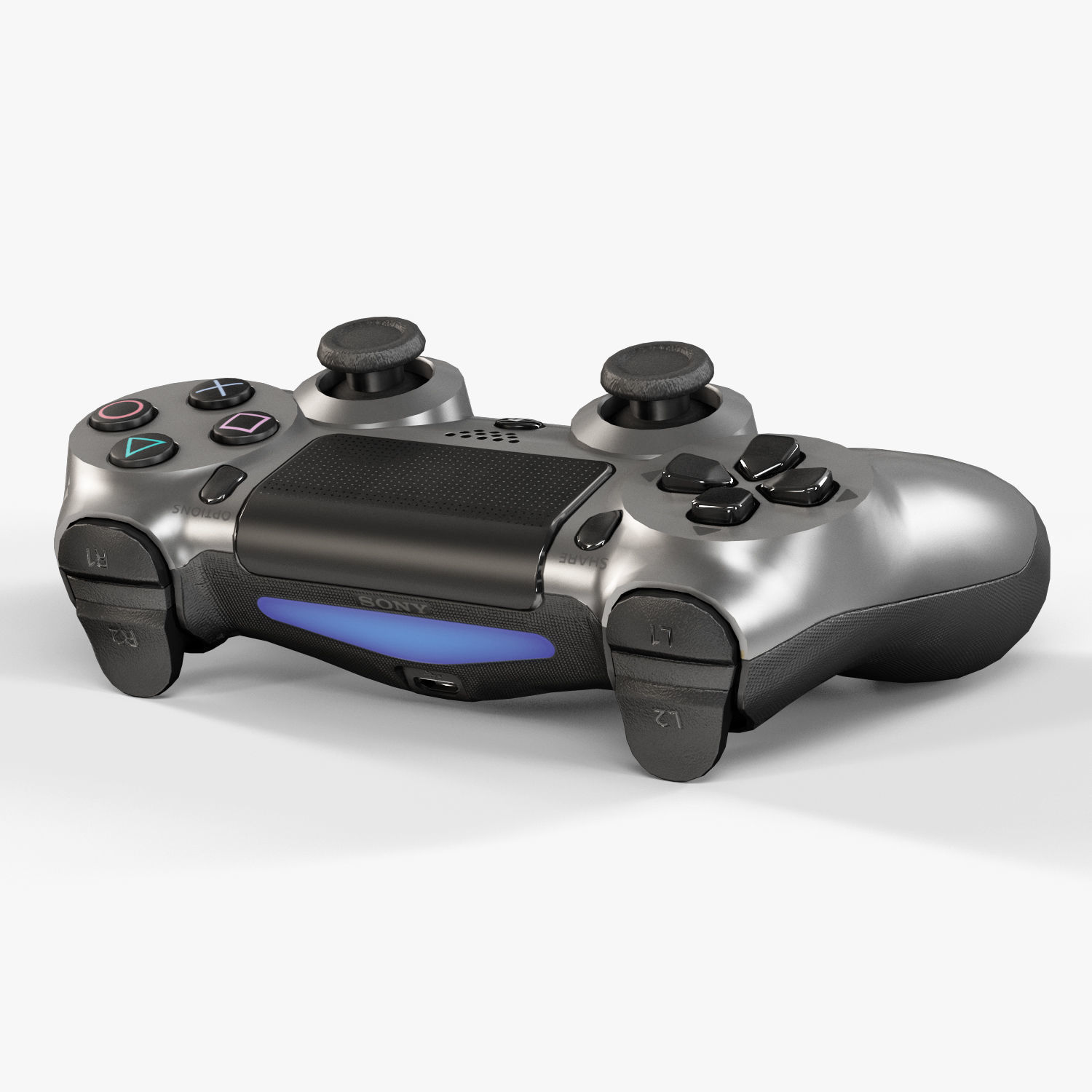 Sony PlayStation 4 Controller New Colors Low-poly 3D model_49