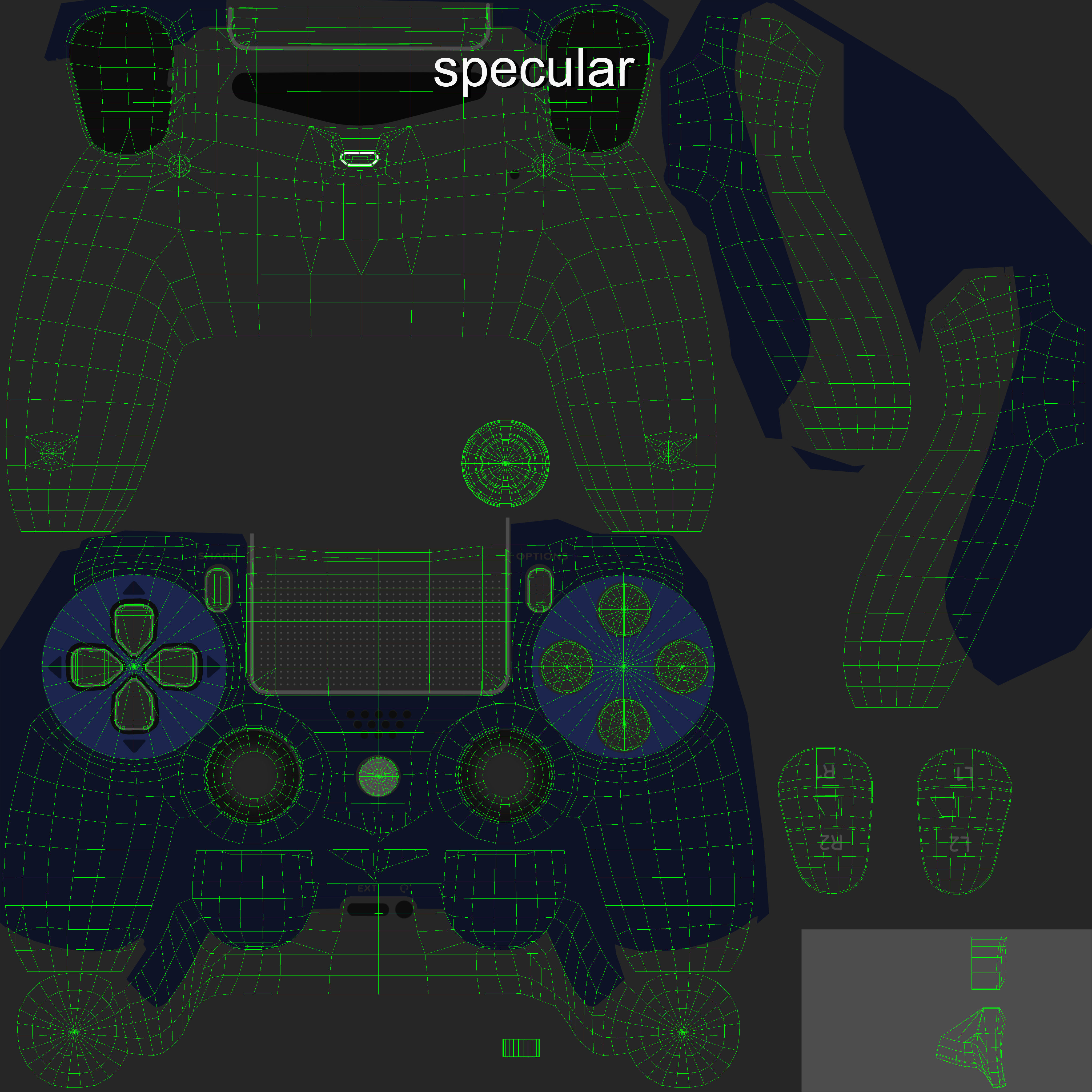 Sony PlayStation 4 Controller New Colors Low-poly 3D model_74