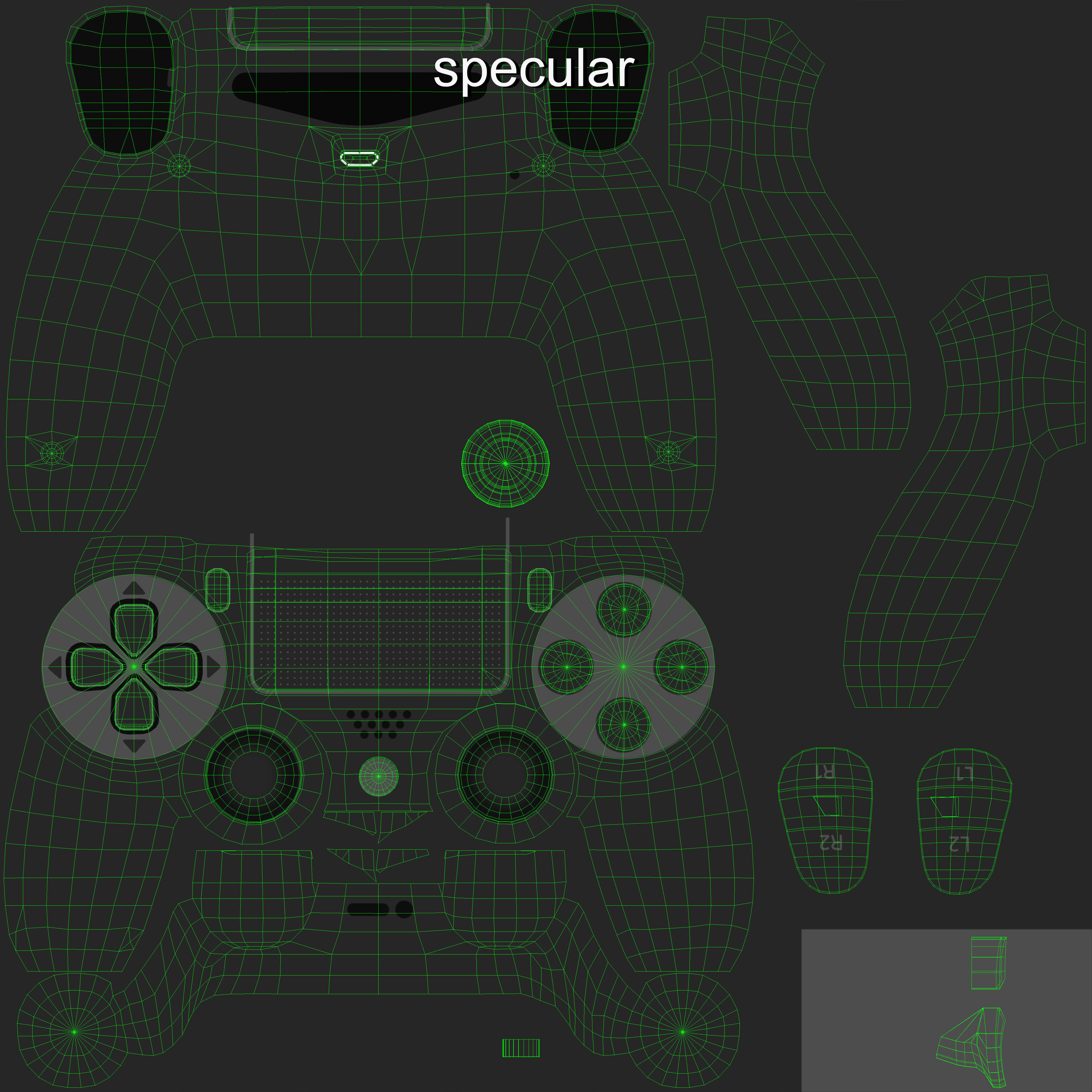 Sony PlayStation 4 Controller New Colors Low-poly 3D model_67