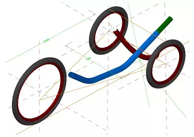 Recumbent Trike Part2 Free 3D model