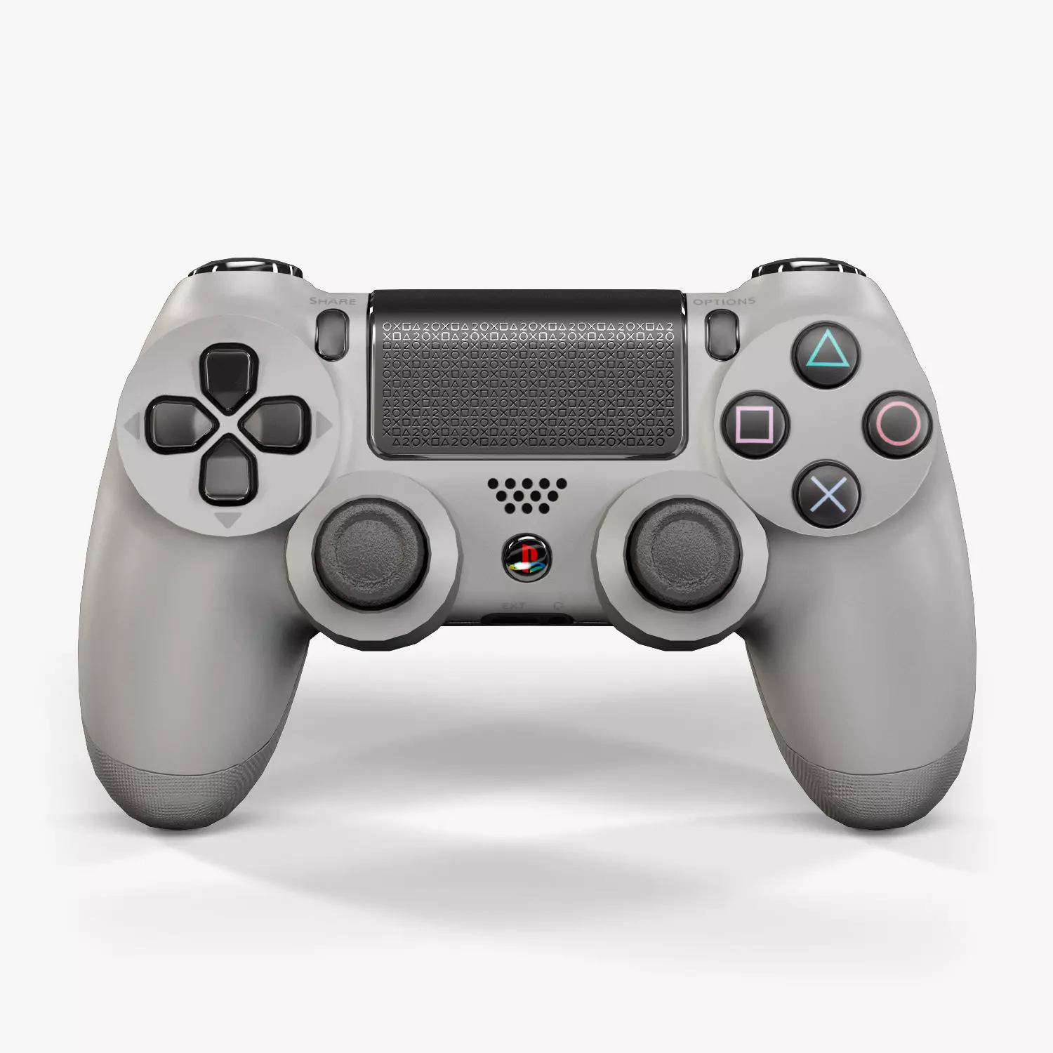 Sony PlayStation 4 Controller Grey 20th Anniversary Edition Low-poly 3D model_0