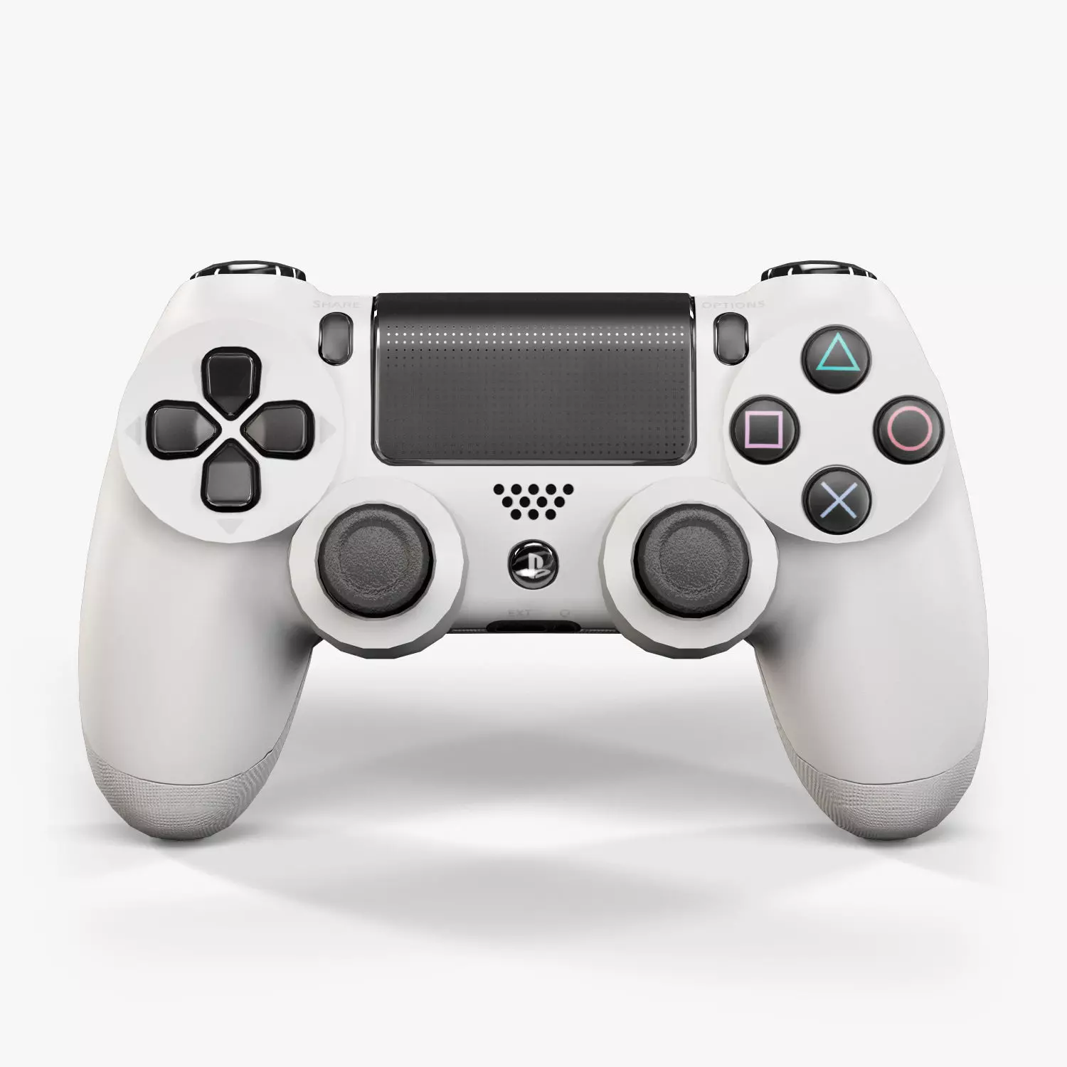 Sony PlayStation 4 Controller White Low-poly 3D model_0