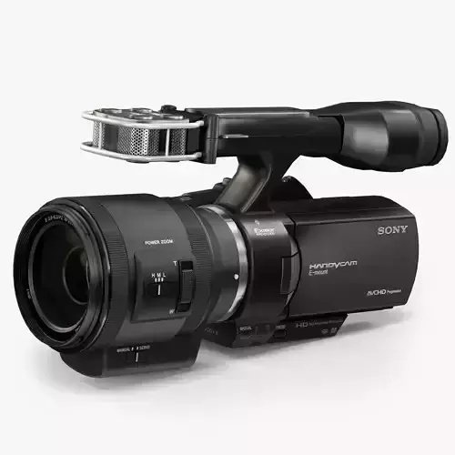 Sony Nex-VG30EH camcorder kit Selp-18200 lens Low-poly 3D model