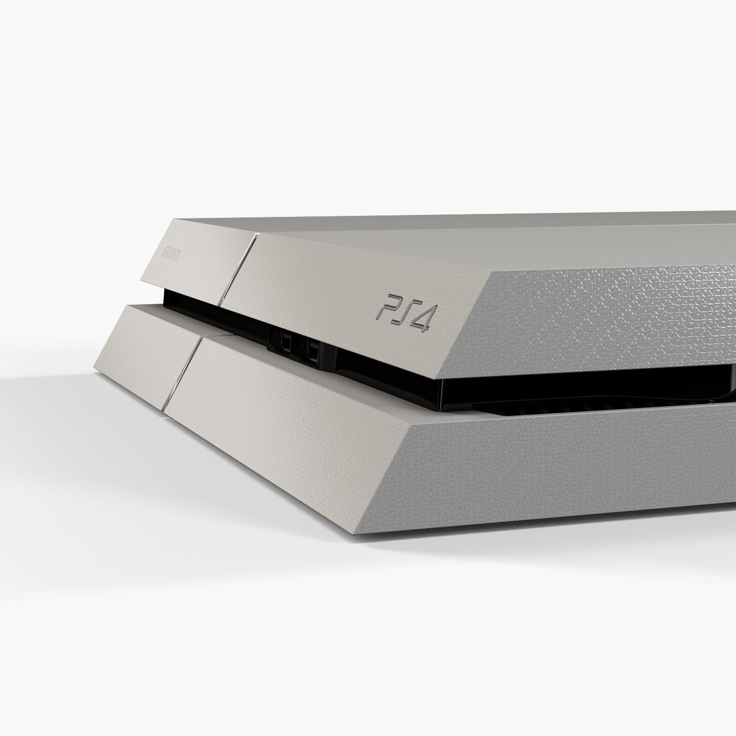 Sony PlayStation 4 Game Console with Stand 20th Anniversary Edit Low-poly 3D model_18