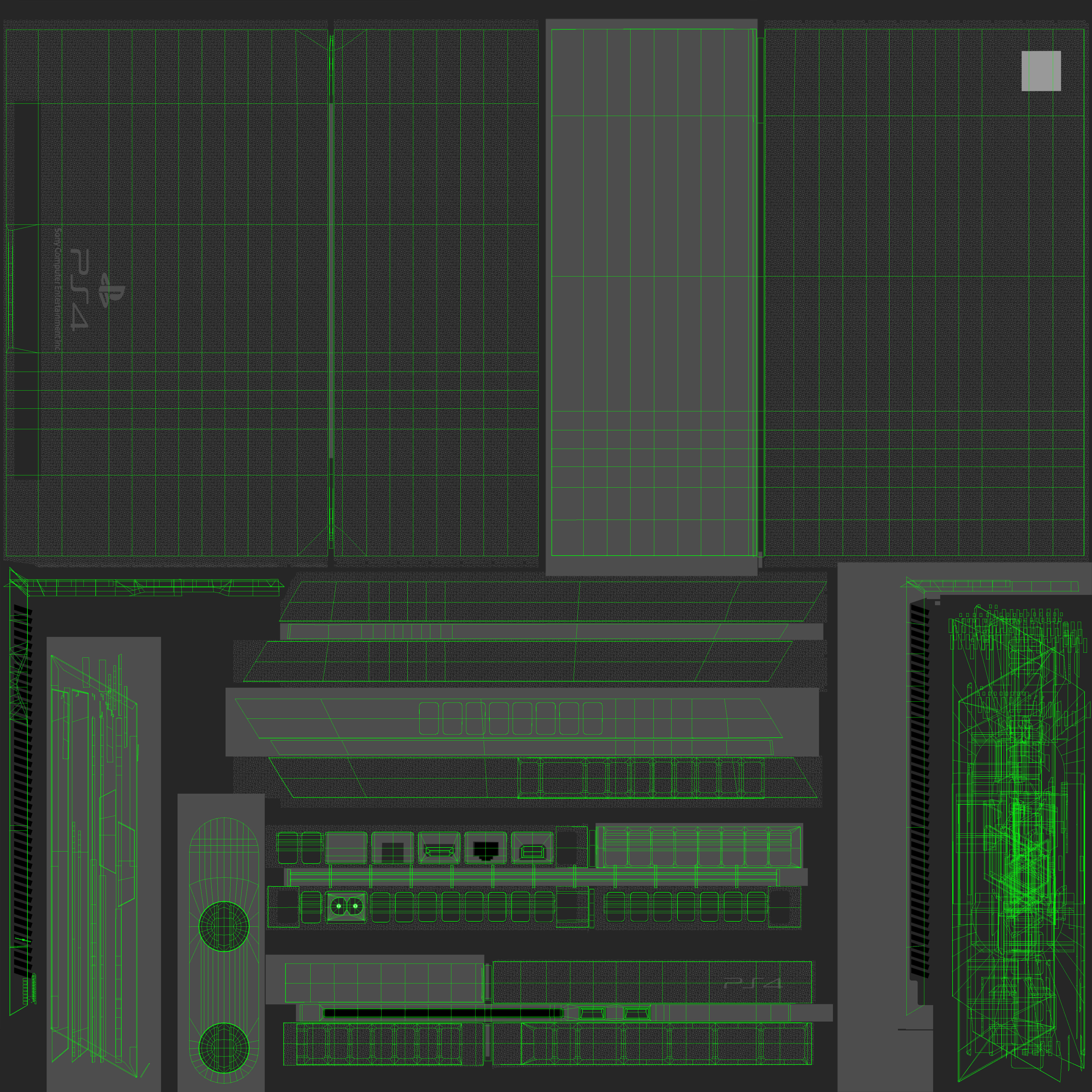 Sony PlayStation 4 Game Console with Stand 20th Anniversary Edit Low-poly 3D model_32