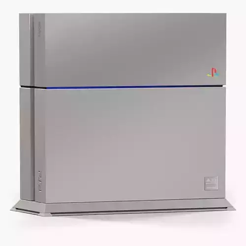 Sony PlayStation 4 Game Console with Stand 20th Anniversary Edit Low-poly 3D model