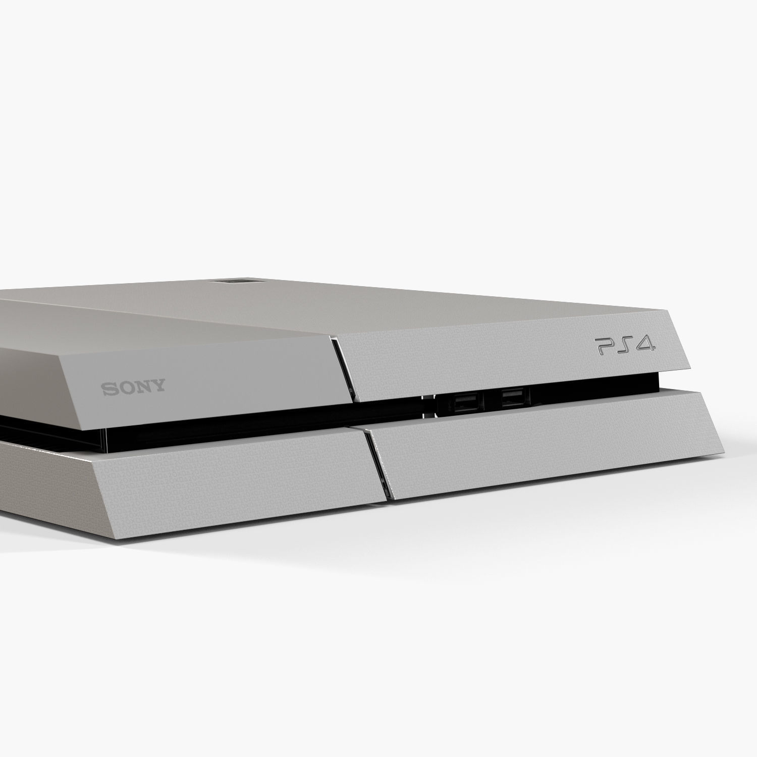 Sony PlayStation 4 Game Console with Stand 20th Anniversary Edit Low-poly 3D model_25