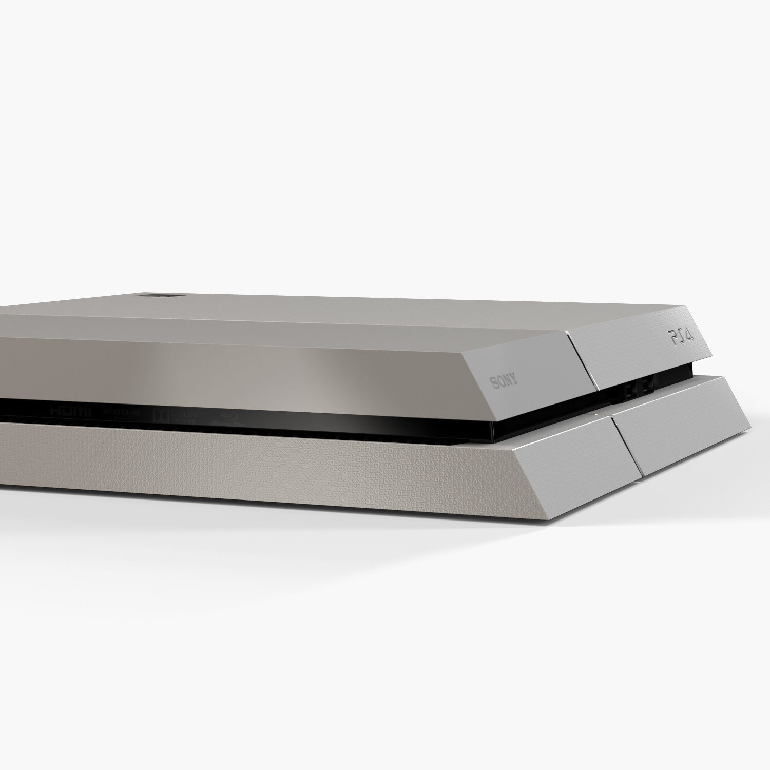 Sony PlayStation 4 Game Console with Stand 20th Anniversary Edit Low-poly 3D model_17