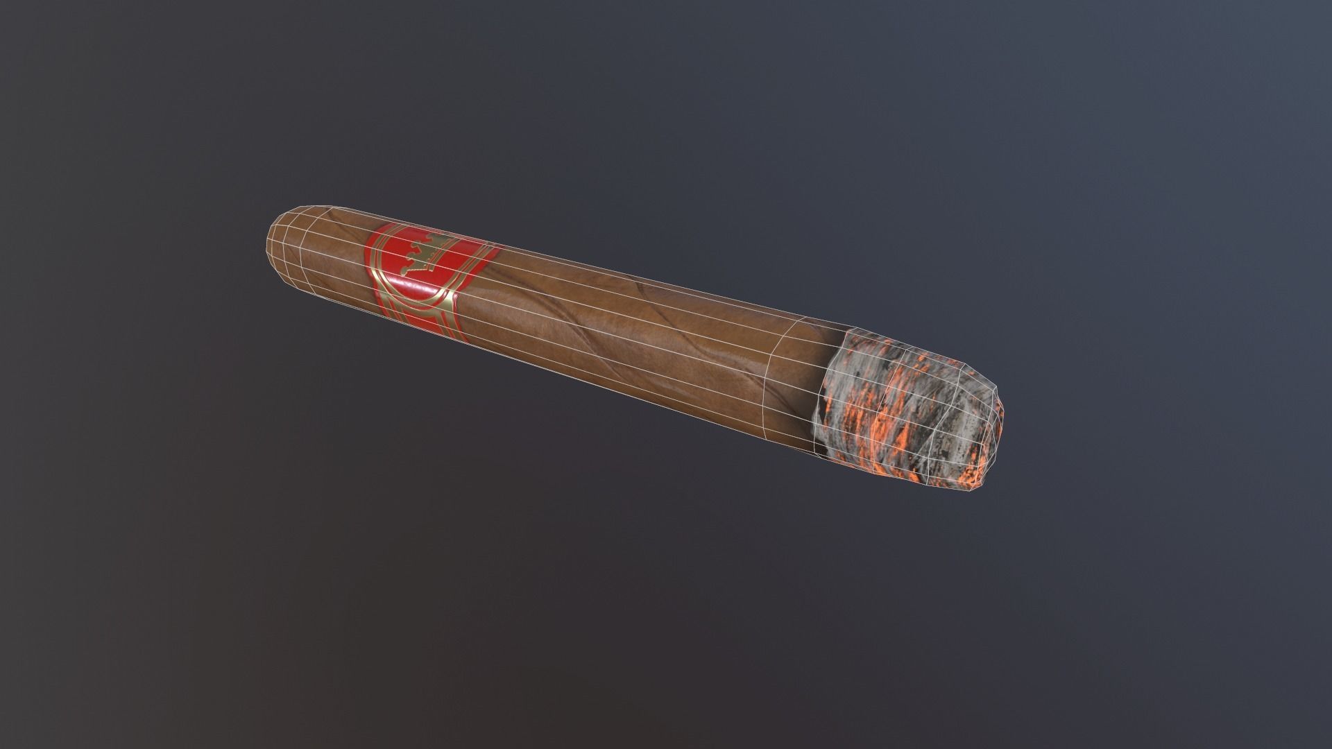 Cigars Box Low-poly 3D model_8