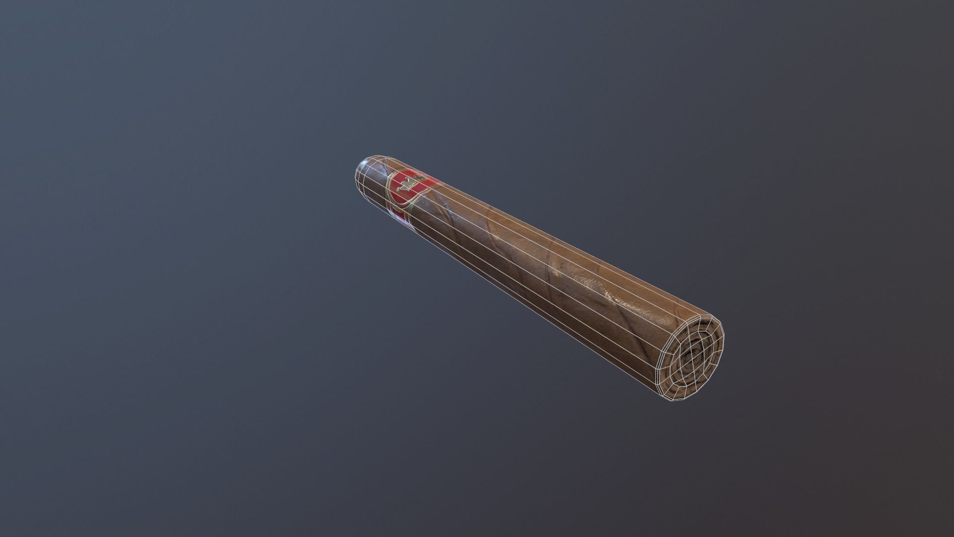Cigars Box Low-poly 3D model_11