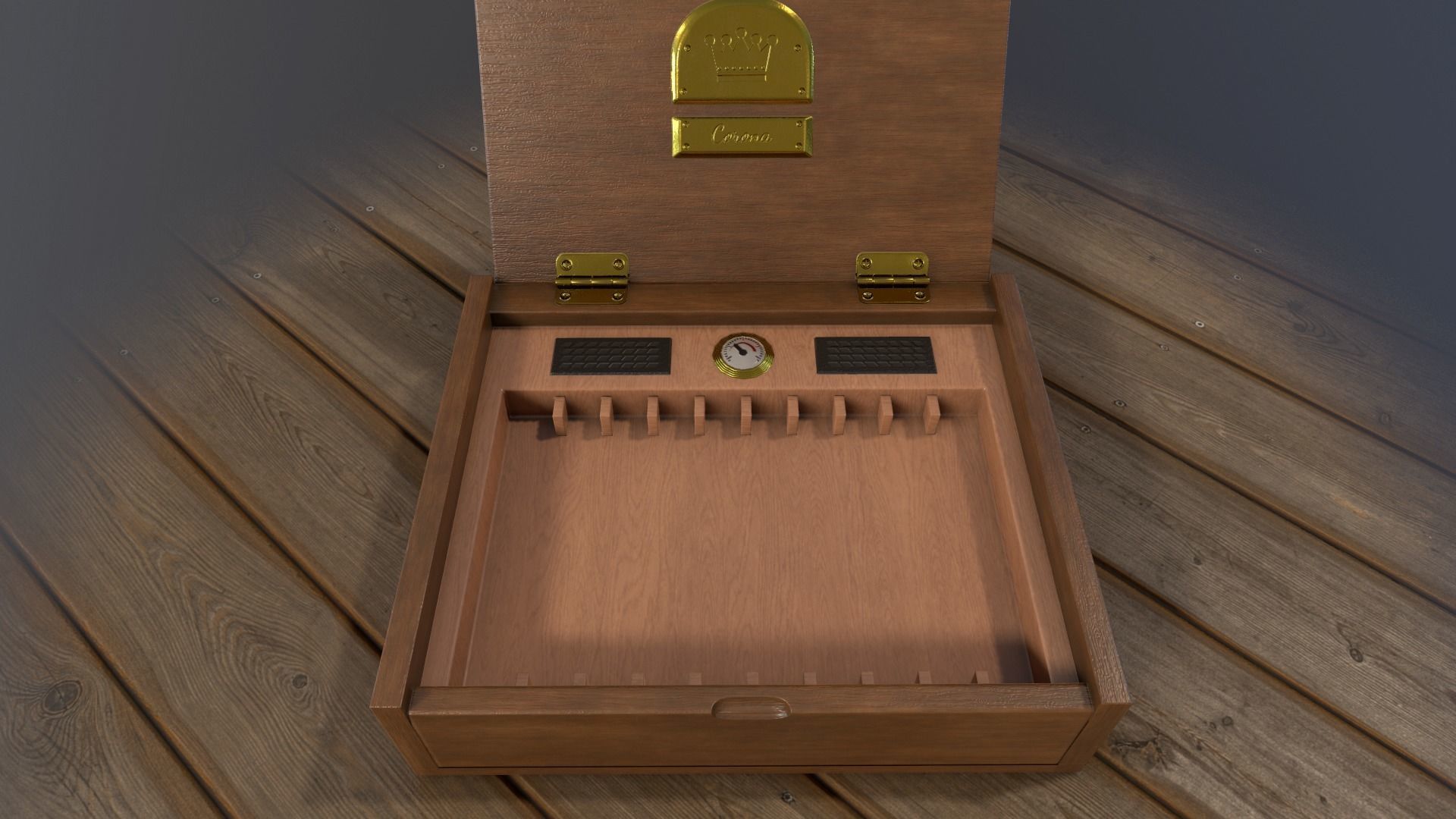 Cigars Box Low-poly 3D model_13