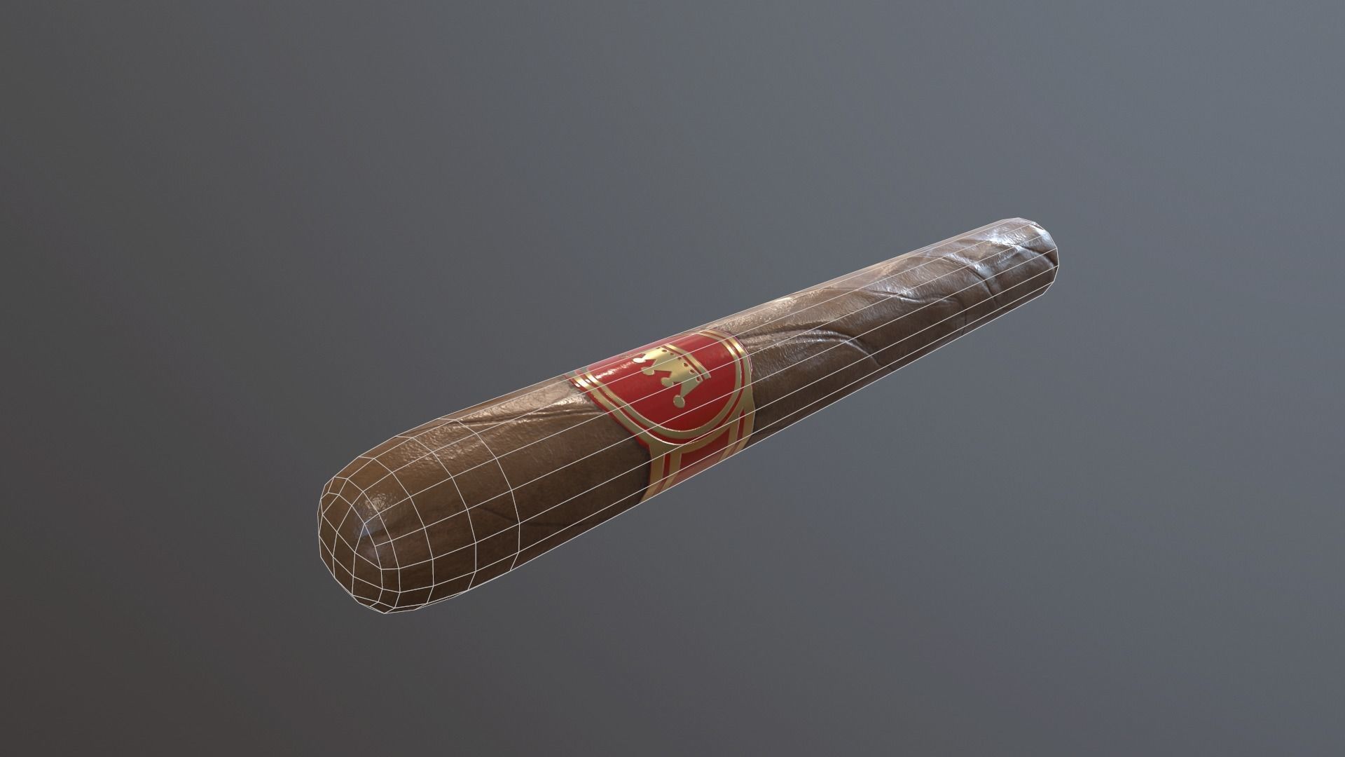 Cigars Box Low-poly 3D model_12