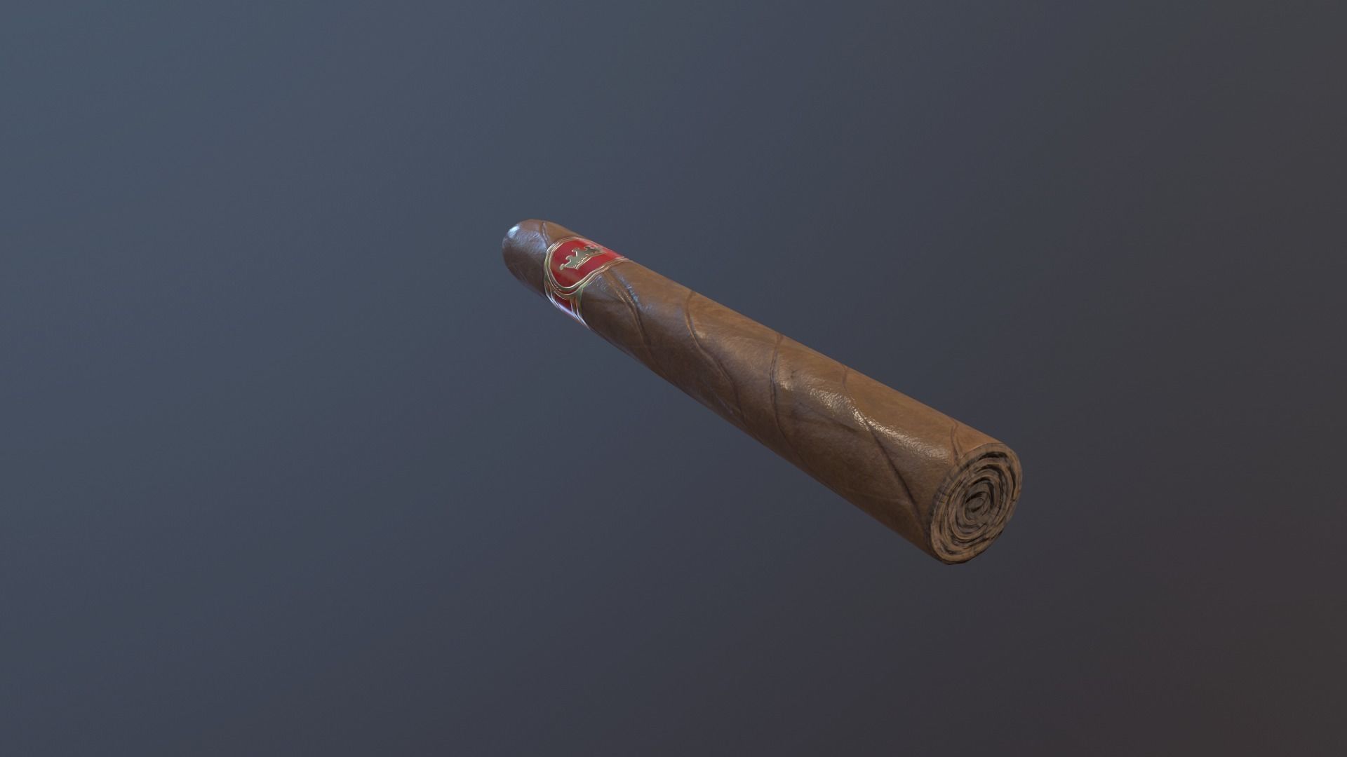 Cigars Box Low-poly 3D model_10