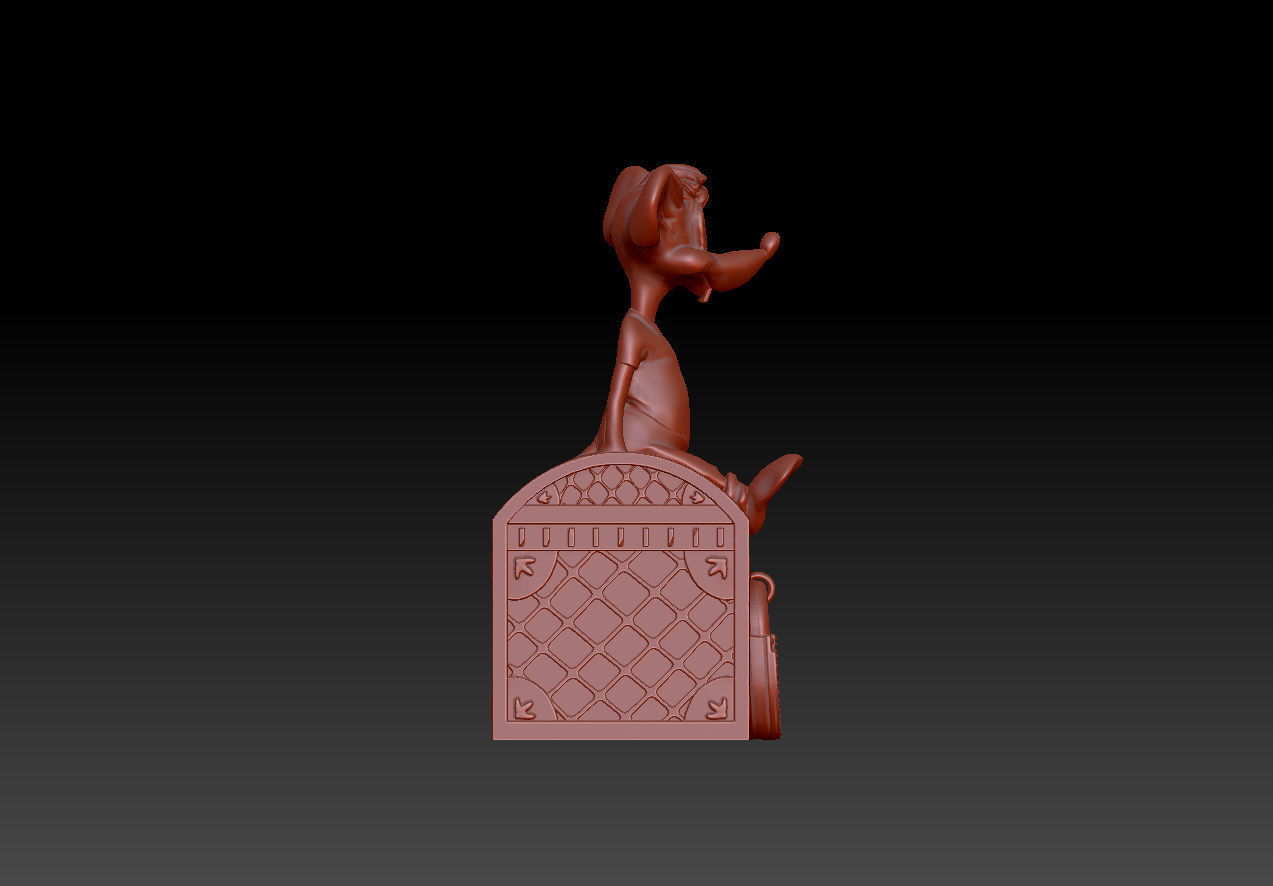 Thin mouse Leopold the cat cartoon 3D print model_2