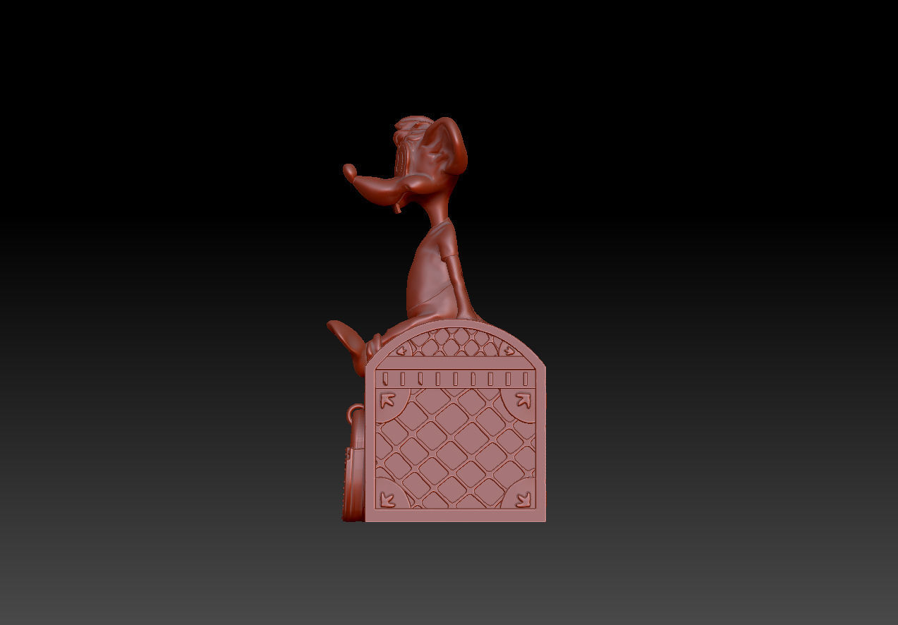 Thin mouse Leopold the cat cartoon 3D print model_3