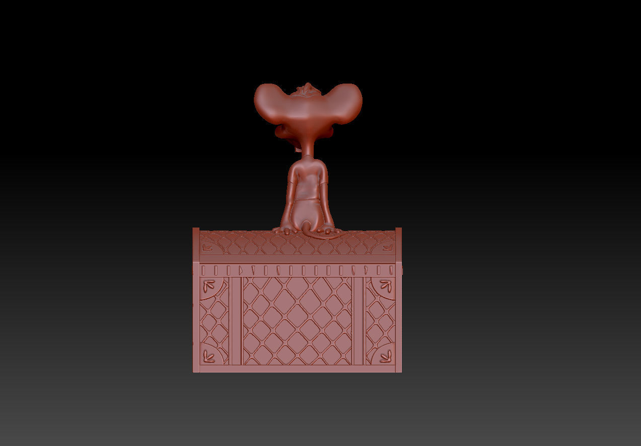 Thin mouse Leopold the cat cartoon 3D print model_4