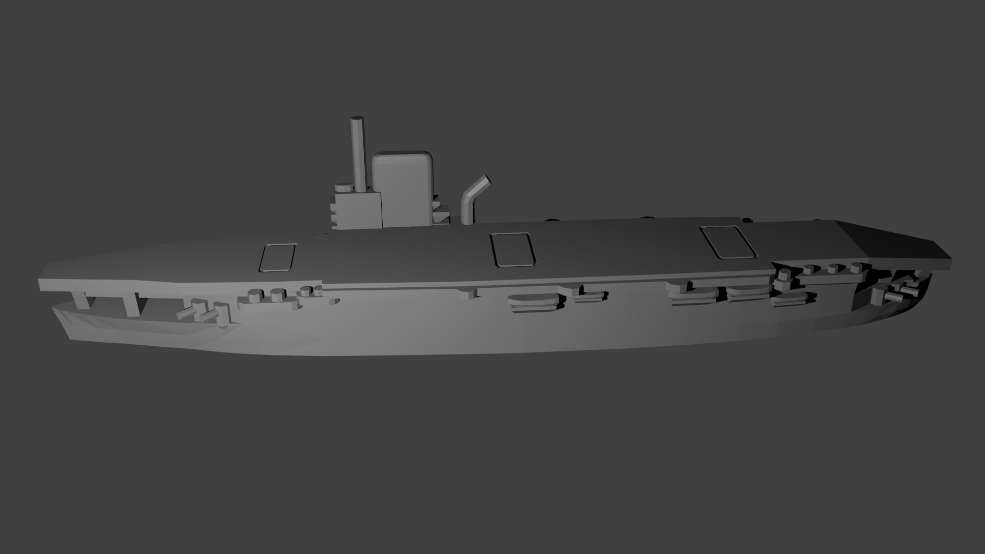 French Bearn Class Aircraft Carrier 3D print model_2