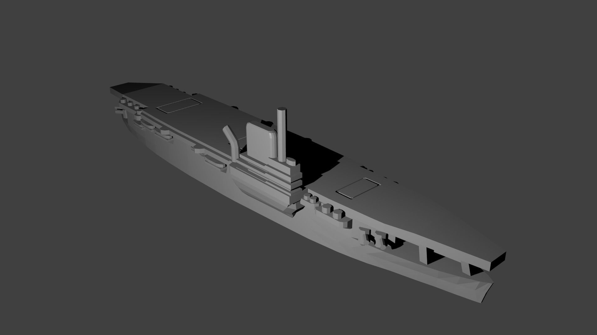 French Bearn Class Aircraft Carrier 3D print model_1