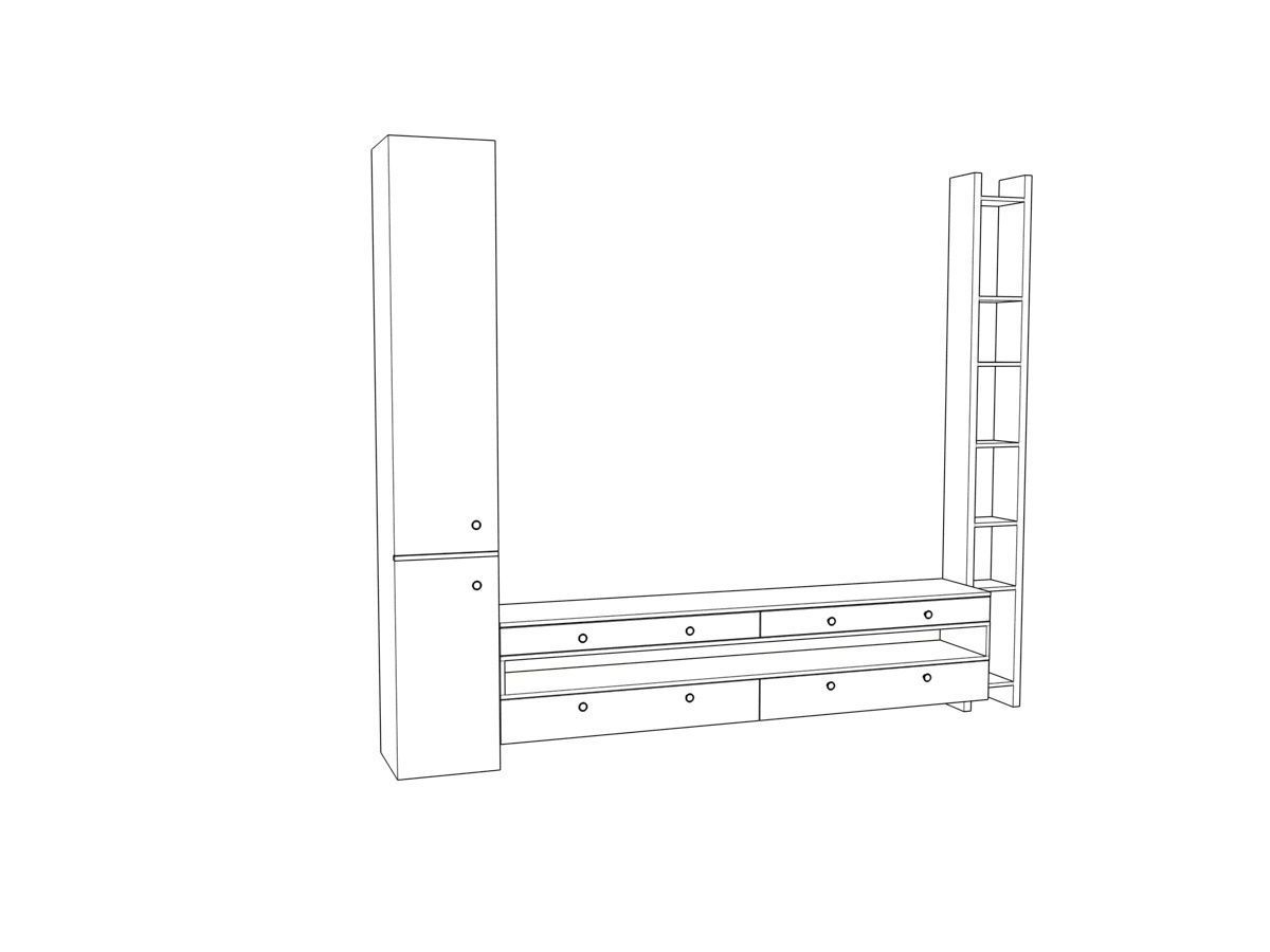 Living wall furniture 3D model_4