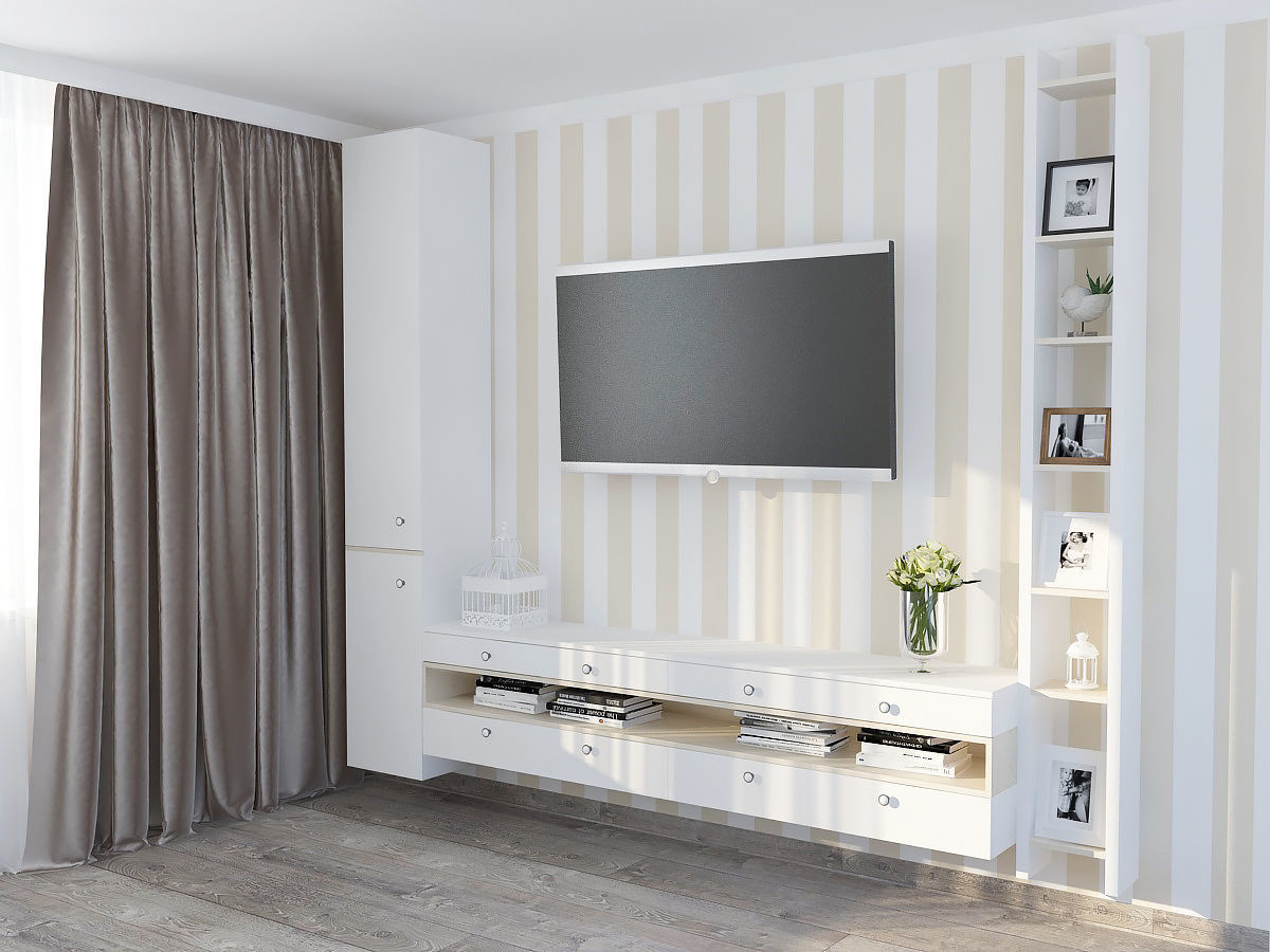 Living wall furniture 3D model_2