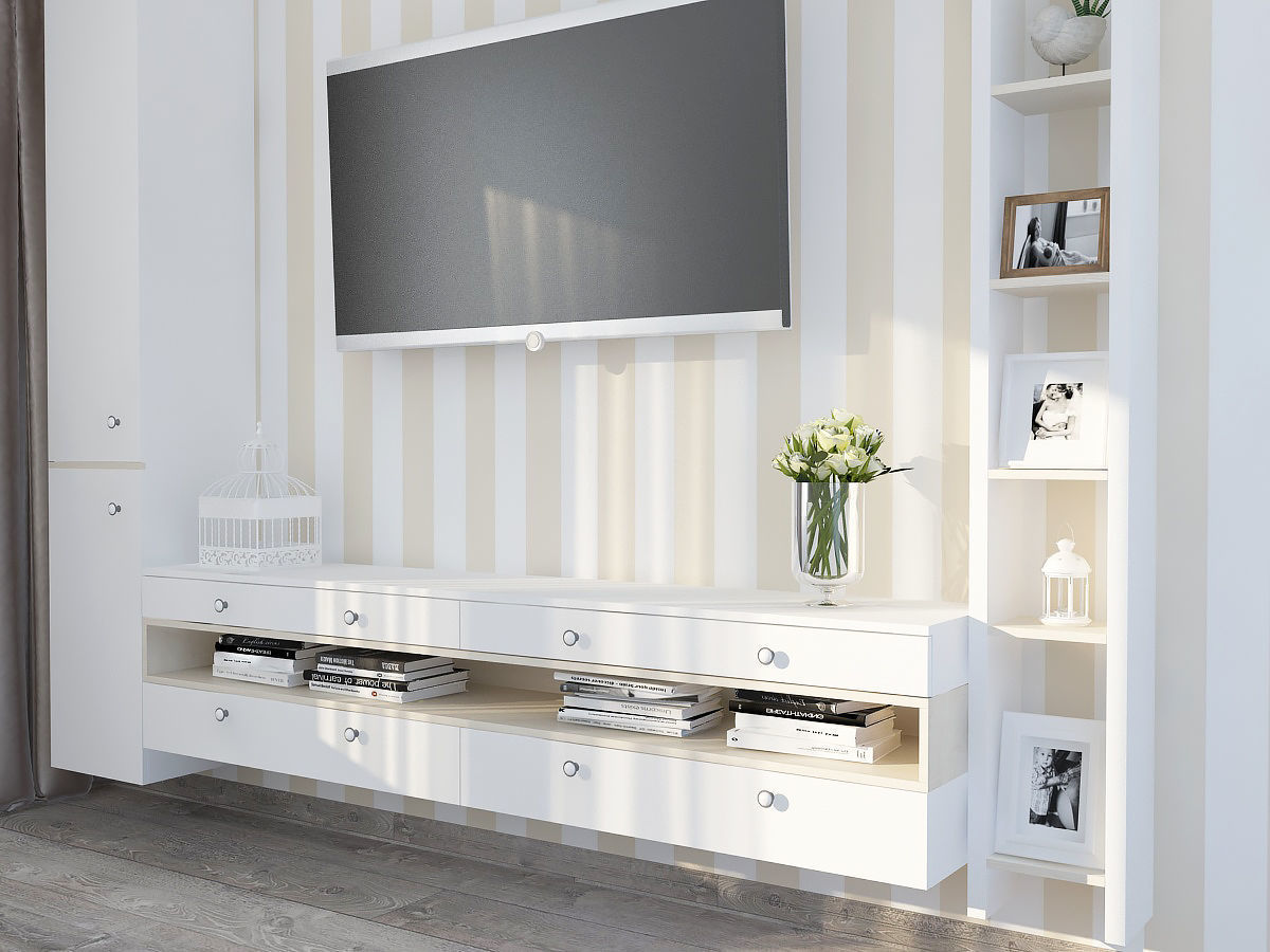 Living wall furniture 3D model_1