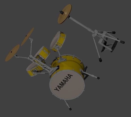 Yamaha Rick Marotta Signature Hipgig in Mellow Yellow 3D model