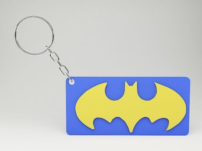 Bat logo keychain  3D print model