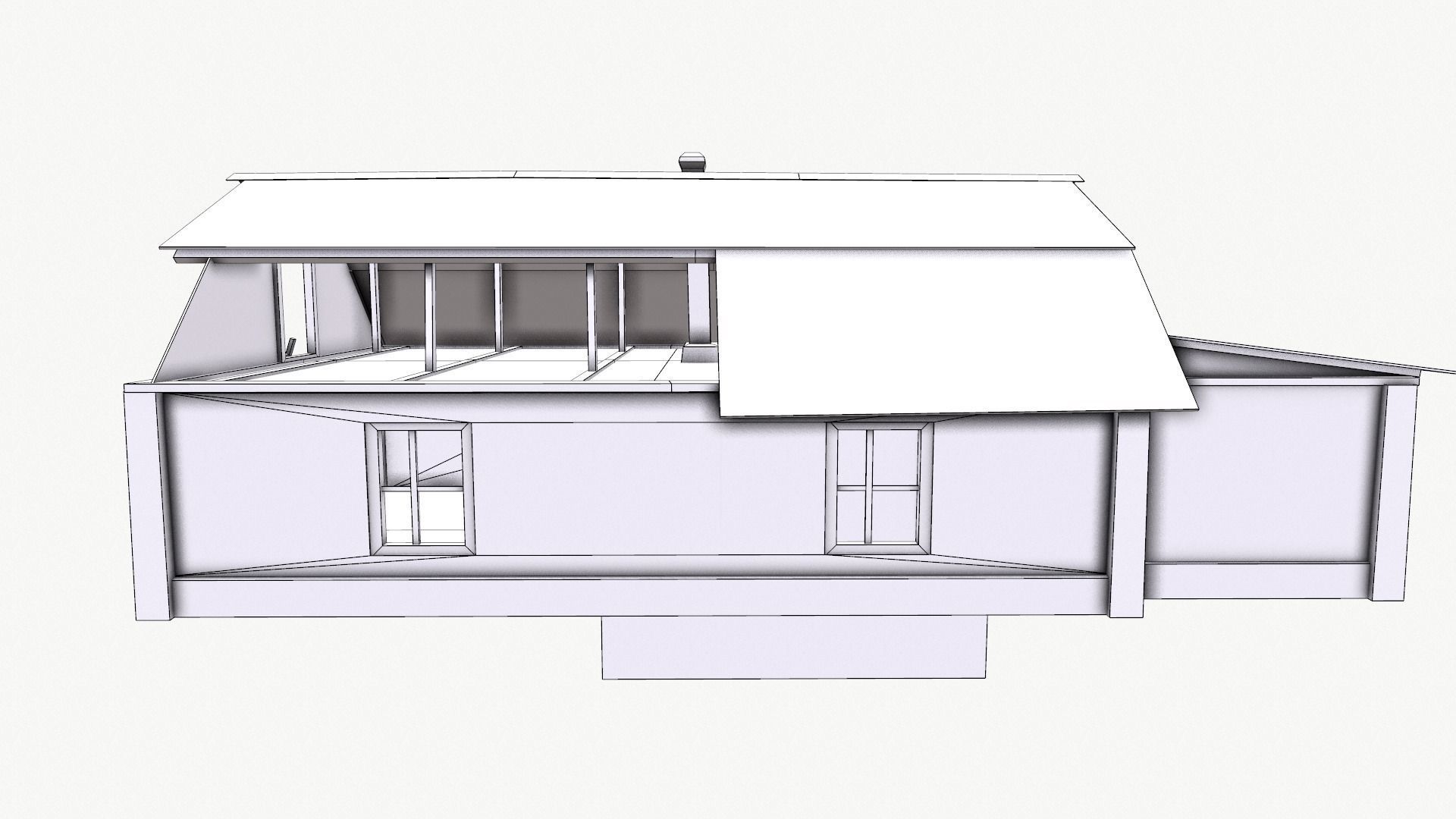 An Old House f Low-poly 3D model_32