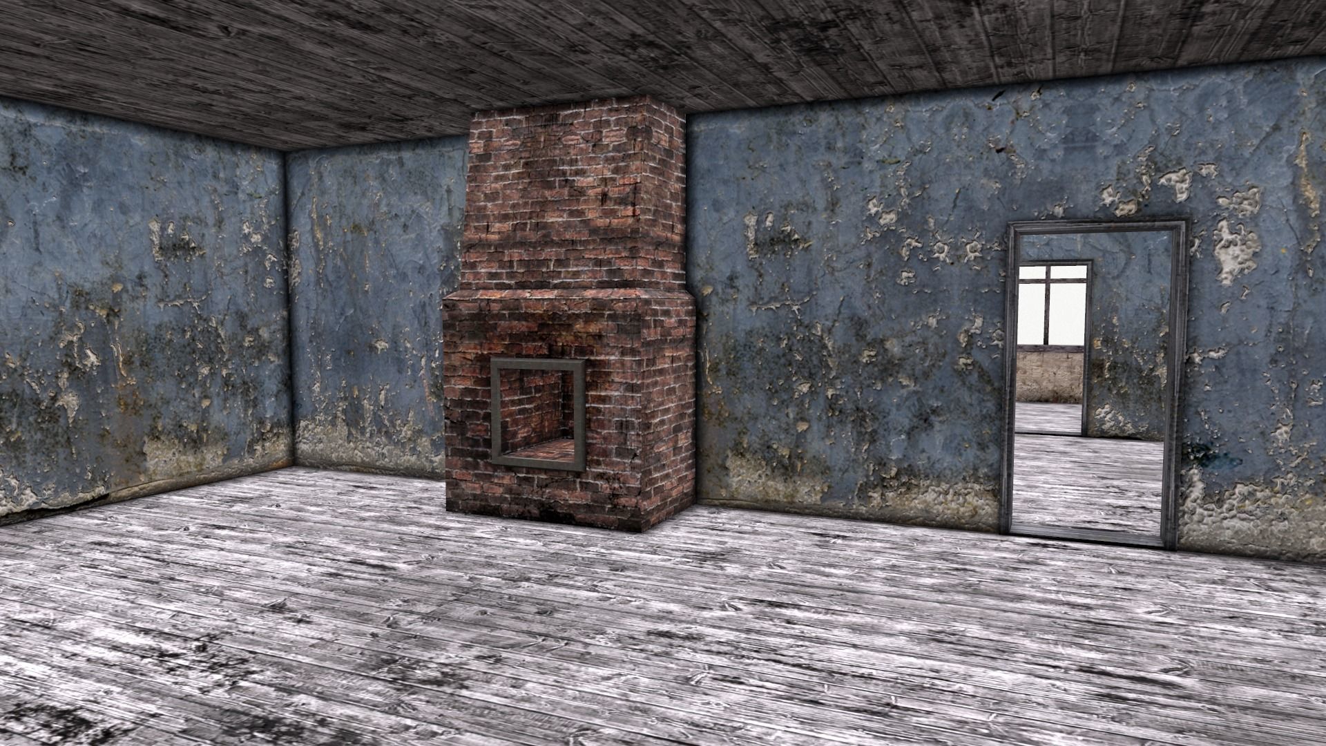 An Old House f Low-poly 3D model_22