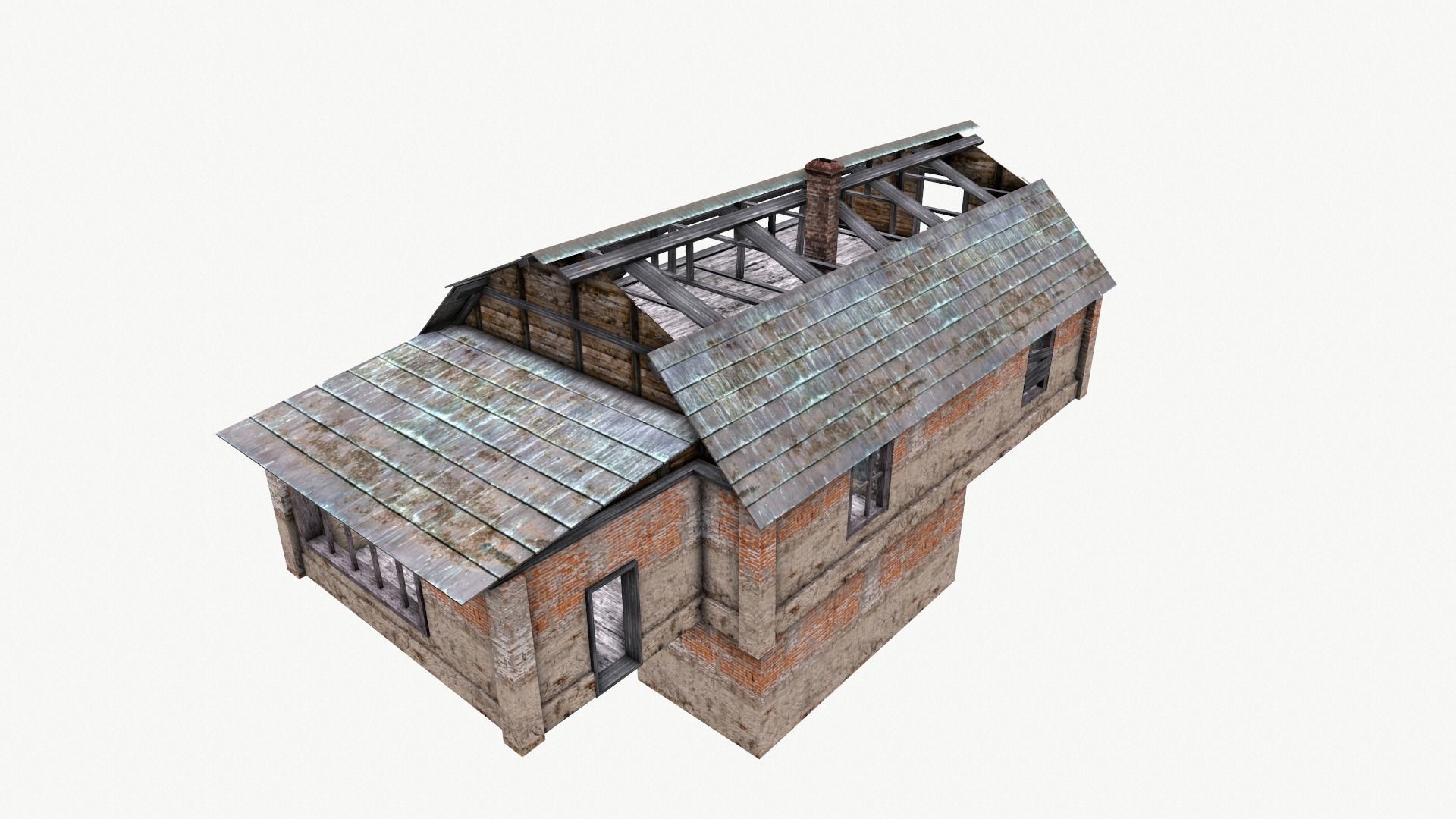 An Old House f Low-poly 3D model_17