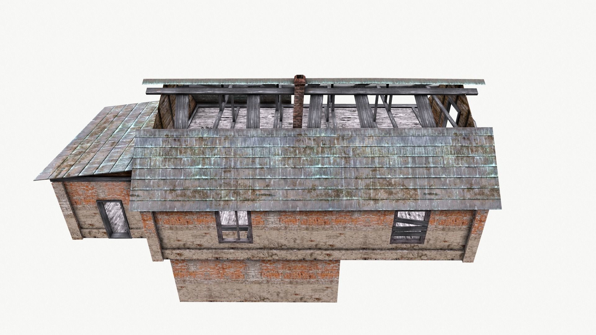 An Old House f Low-poly 3D model_19