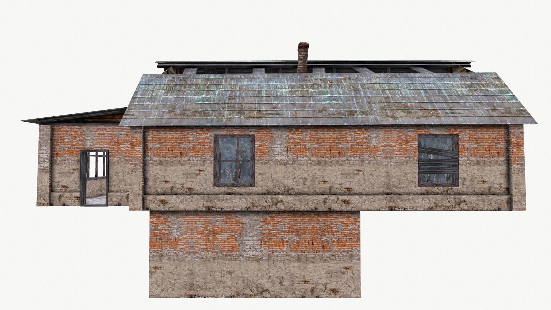 An Old House f Low-poly 3D model_8