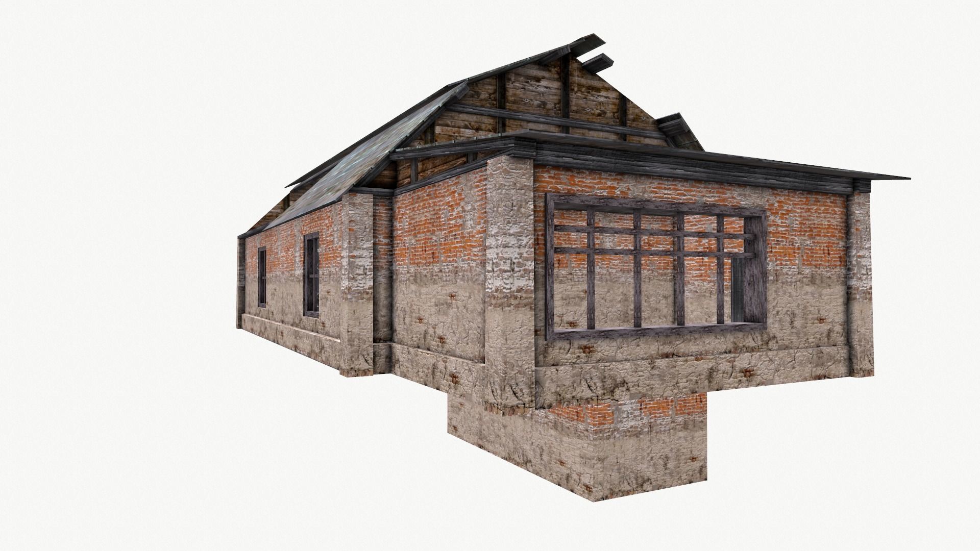 An Old House f Low-poly 3D model_7
