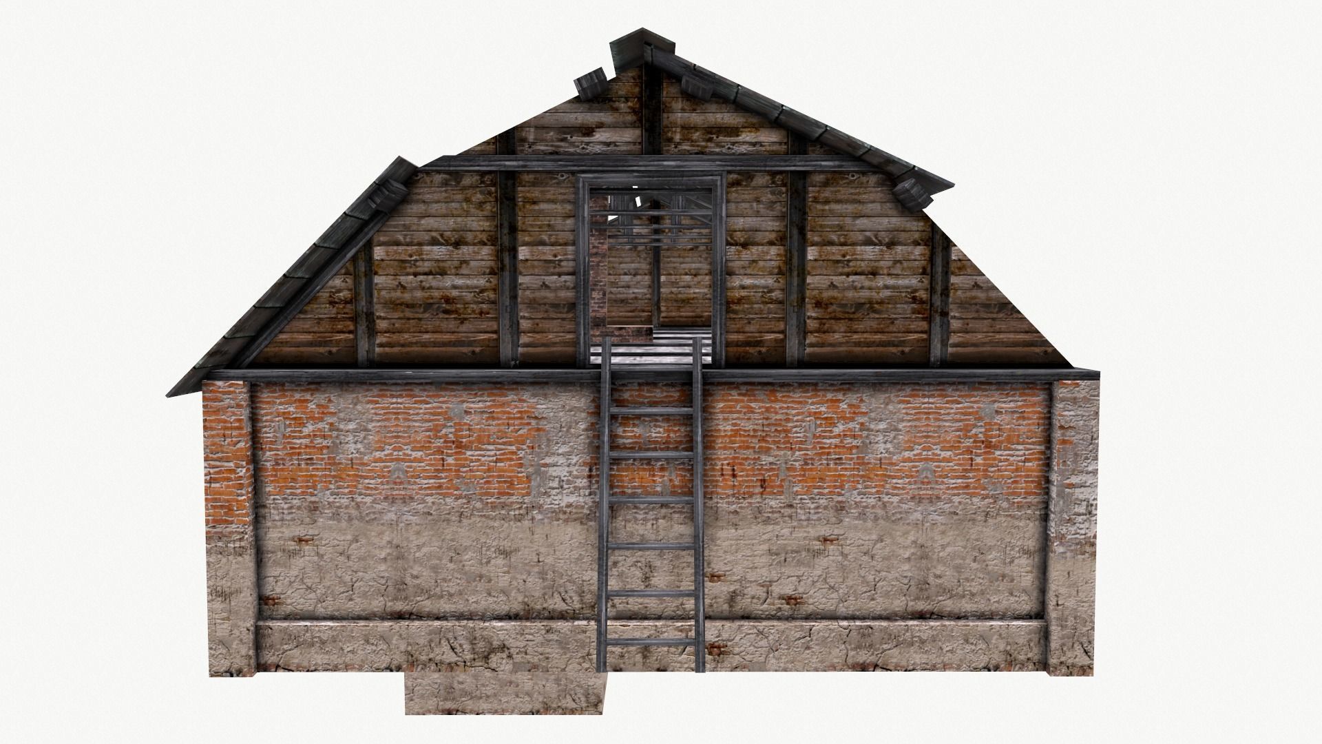 An Old House f Low-poly 3D model_14