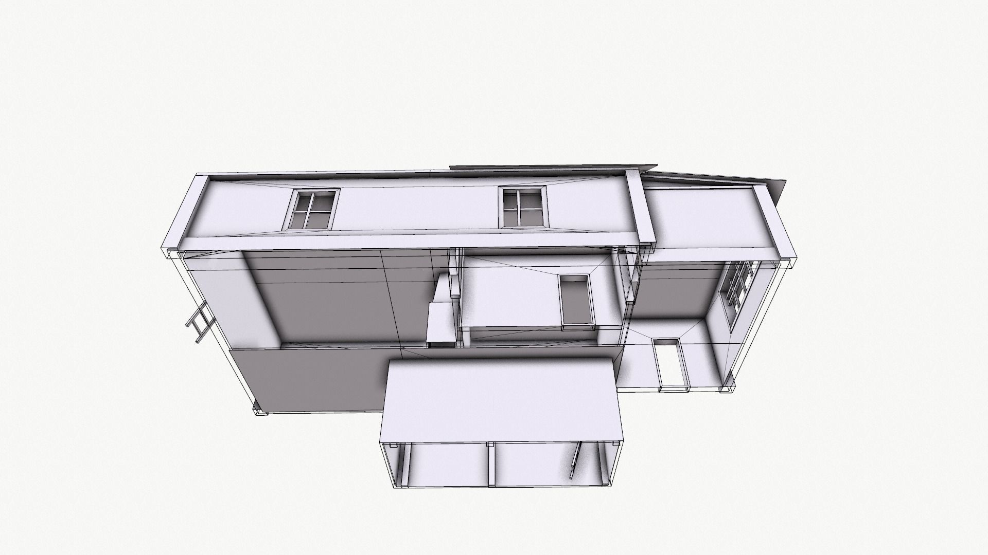 An Old House f Low-poly 3D model_30